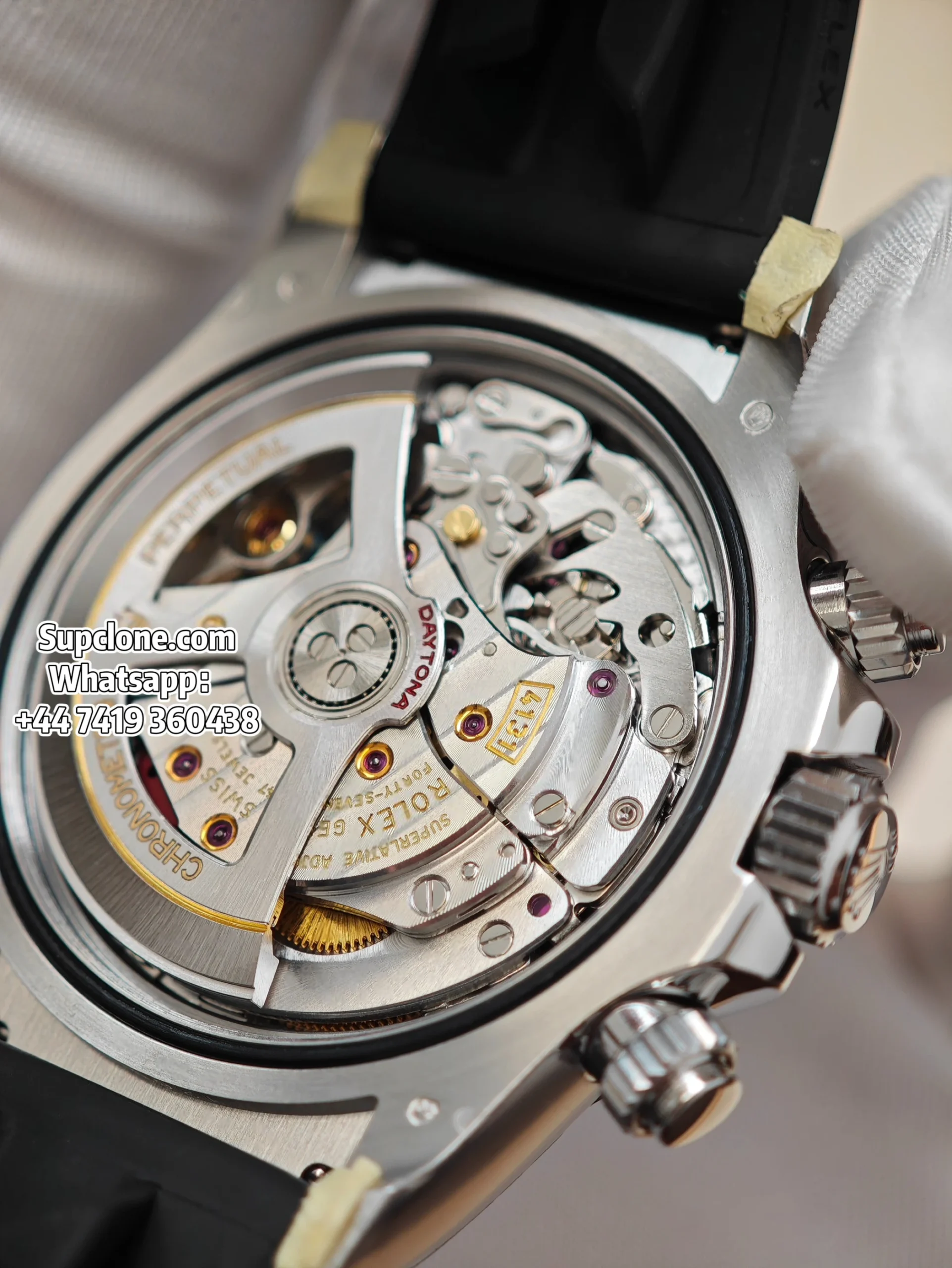 Rolex Super Clone Watches Daytona M126519LN-0004 White Gold Diamond 4131 Movement