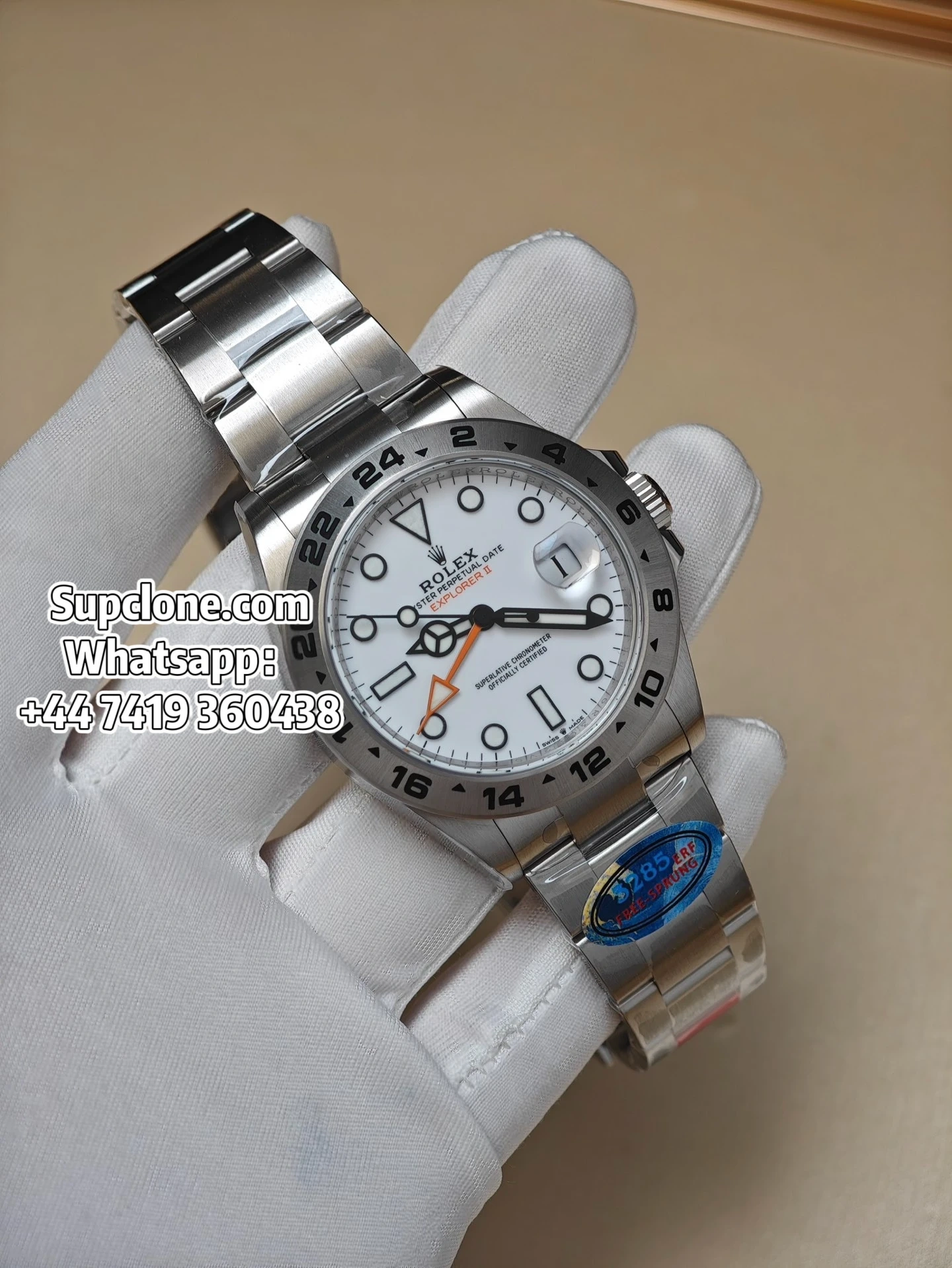 Rolex Super Clone Watches Explore II Oystersteel m226570-0001 White Dial 3285 Movement