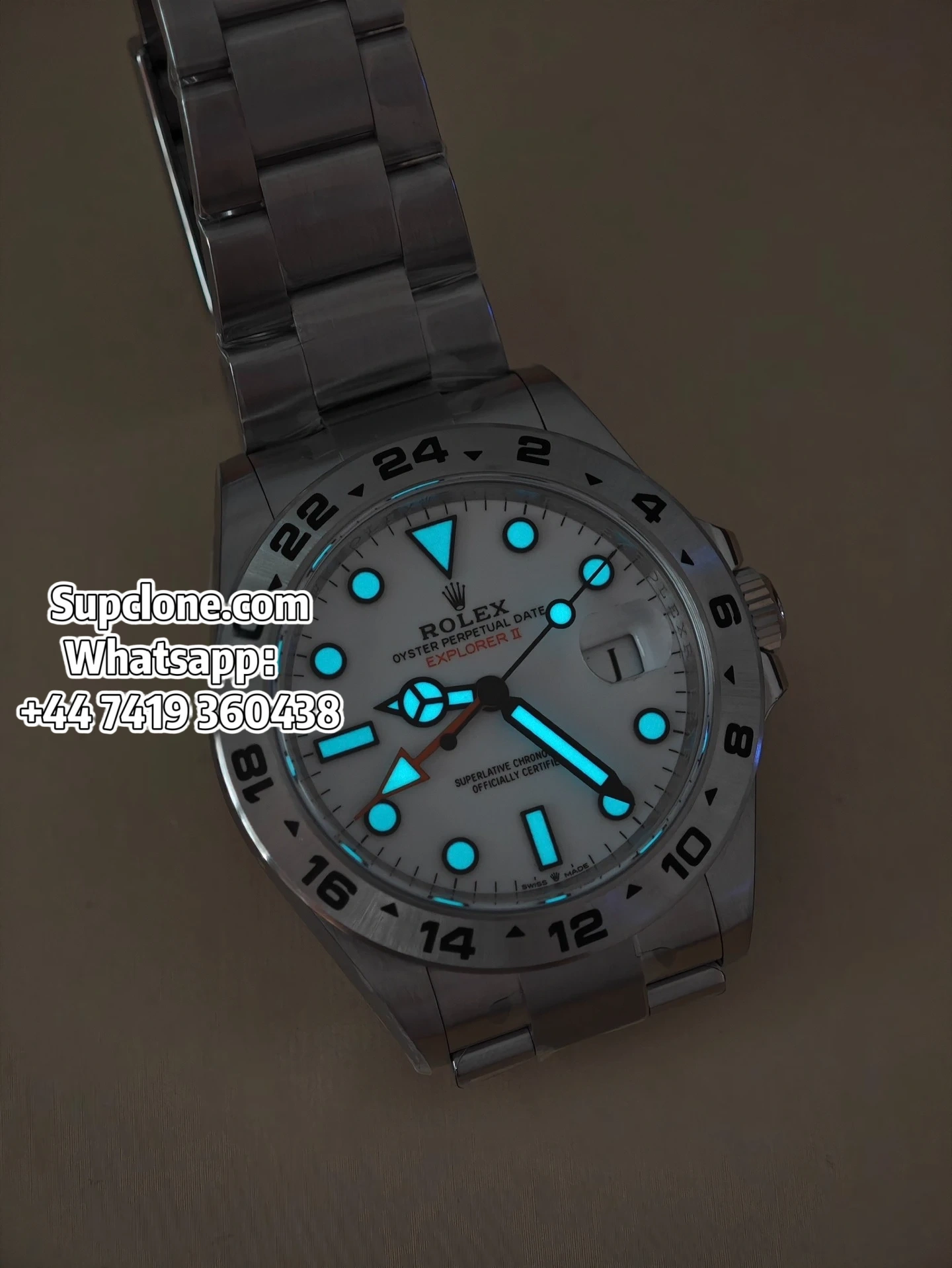 Rolex Super Clone Watches Explore II Oystersteel m226570-0001 White Dial 3285 Movement
