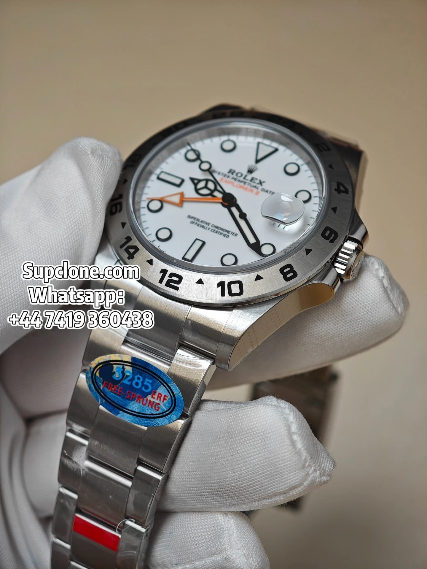 Rolex Super Clone Watches Explore II Oystersteel m226570-0001 White Dial 3285 Movement