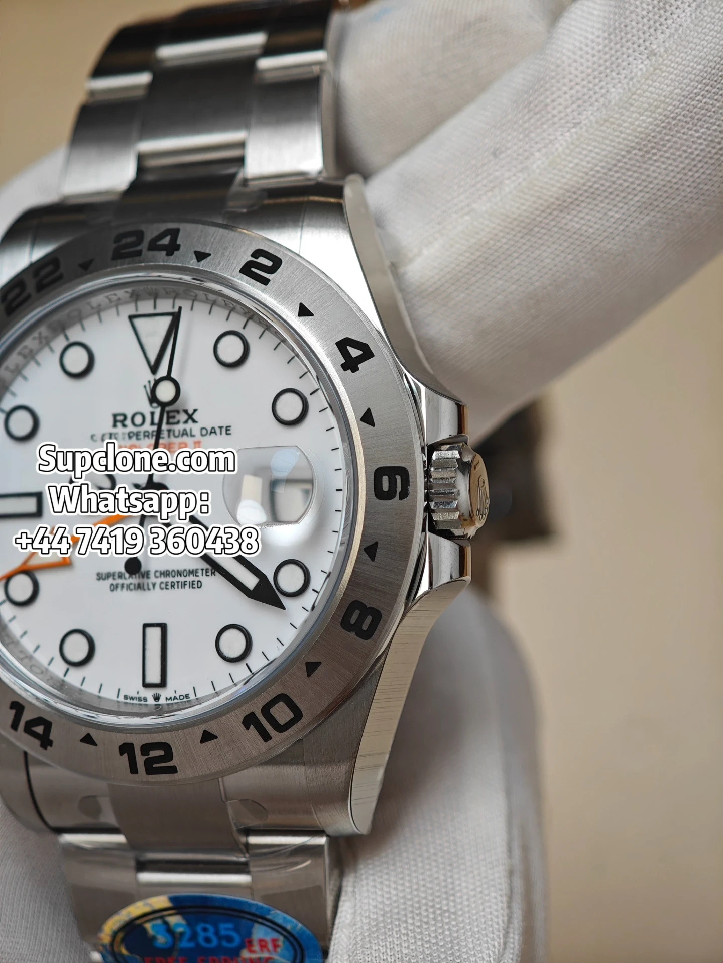 Rolex Super Clone Watches Explore II Oystersteel m226570-0001 White Dial 3285 Movement