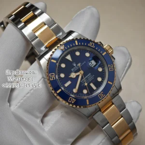 Rolex Super Clone Watches Submariner Bluesy M126613LB Two-Tone Gold Blue Dial 3235 Movement