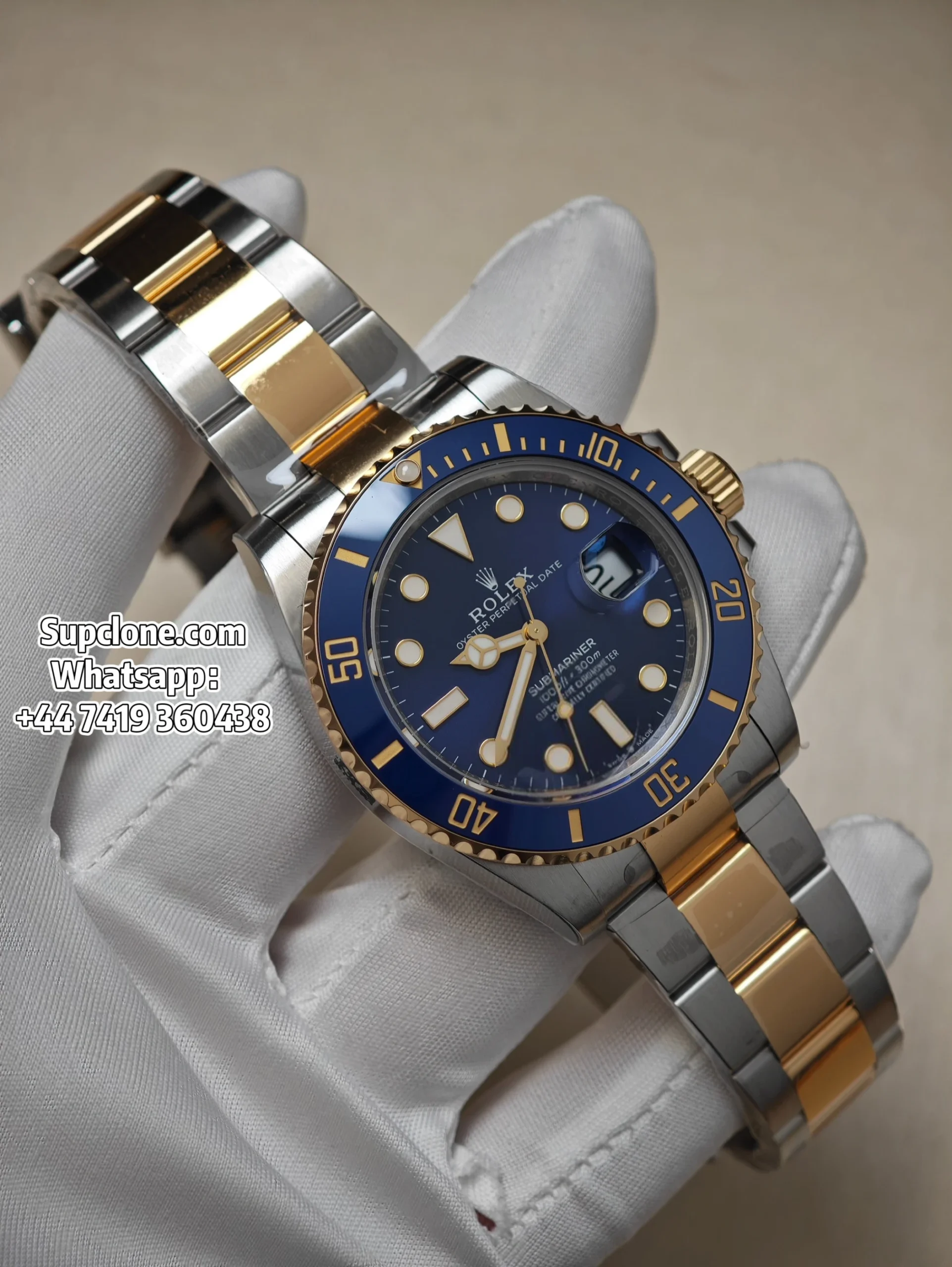 Rolex Super Clone Watches Submariner Bluesy M126613LB Two-Tone Gold Blue Dial (1) Rolex Super Clone Watches Submariner Bluesy M126613LB Two-Tone Gold Blue Dial 3235 Movement