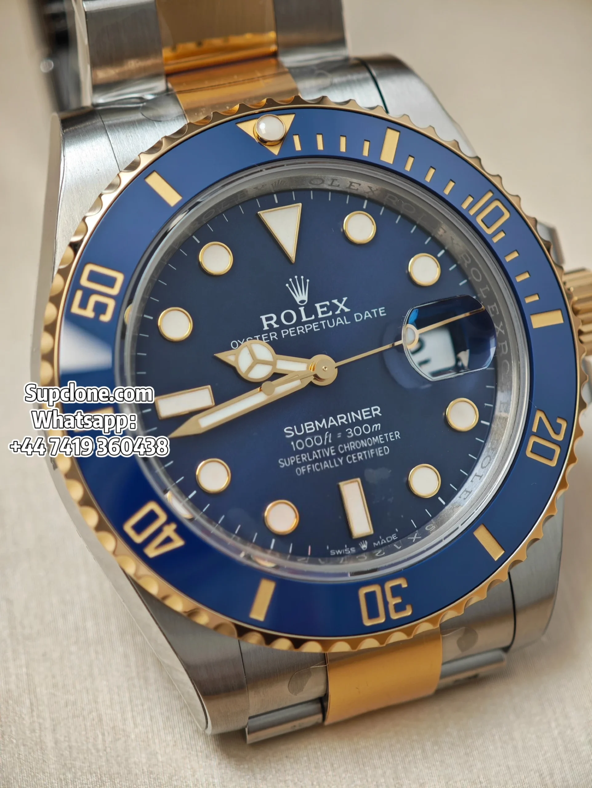 Rolex Super Clone Watches Submariner Bluesy M126613LB Two-Tone Gold Blue Dial (13) Rolex Super Clone Watches Submariner Bluesy M126613LB Two-Tone Gold Blue Dial 3235 Movement