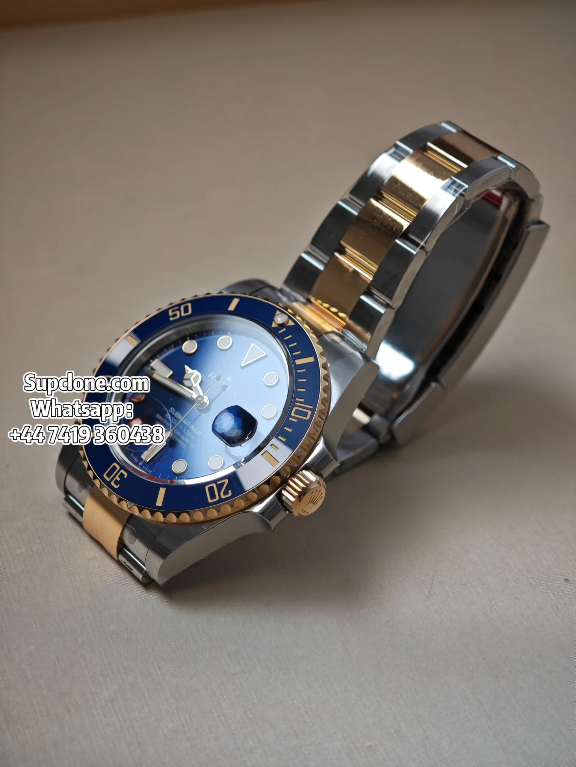 Rolex Super Clone Watches Submariner Bluesy M126613LB Two-Tone Gold Blue Dial (16) Rolex Super Clone Watches Submariner Bluesy M126613LB Two-Tone Gold Blue Dial 3235 Movement