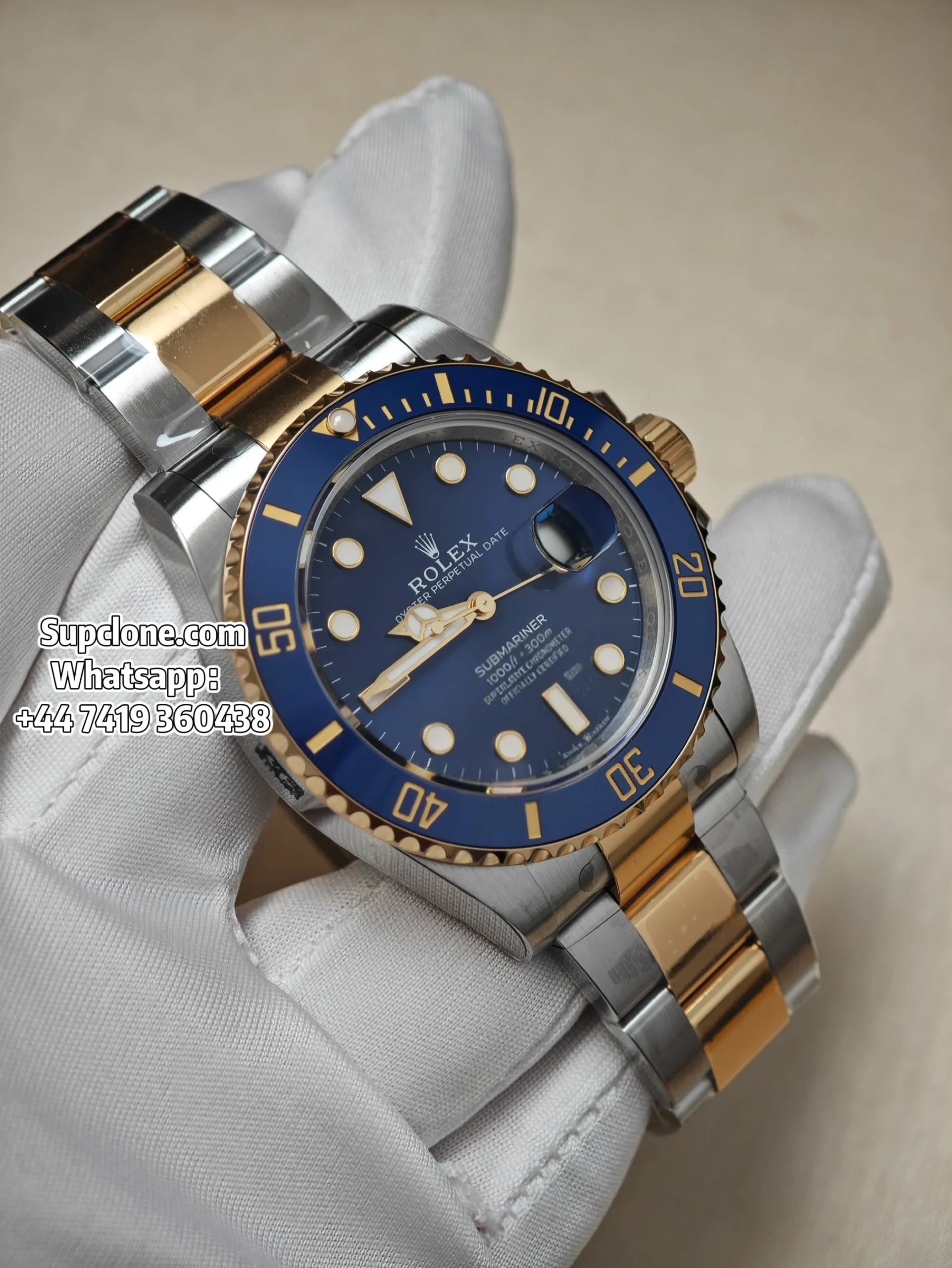 Rolex Super Clone Watches Submariner Bluesy M126613LB Two-Tone Gold Blue Dial (20) Rolex Super Clone Watches Submariner Bluesy M126613LB Two-Tone Gold Blue Dial 3235 Movement
