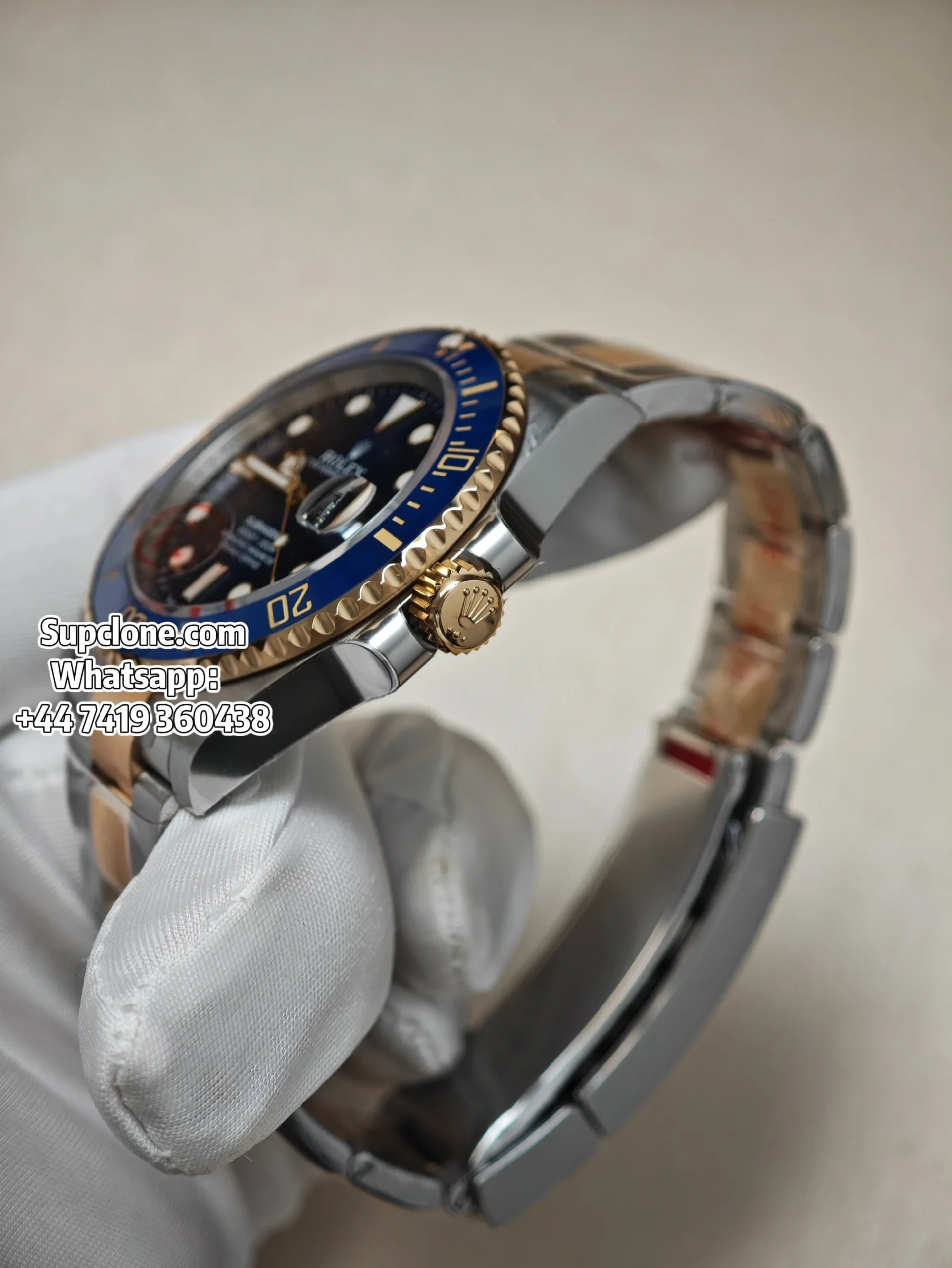 Rolex Super Clone Watches Submariner Bluesy M126613LB Two-Tone Gold Blue Dial (21) Rolex Super Clone Watches Submariner Bluesy M126613LB Two-Tone Gold Blue Dial 3235 Movement