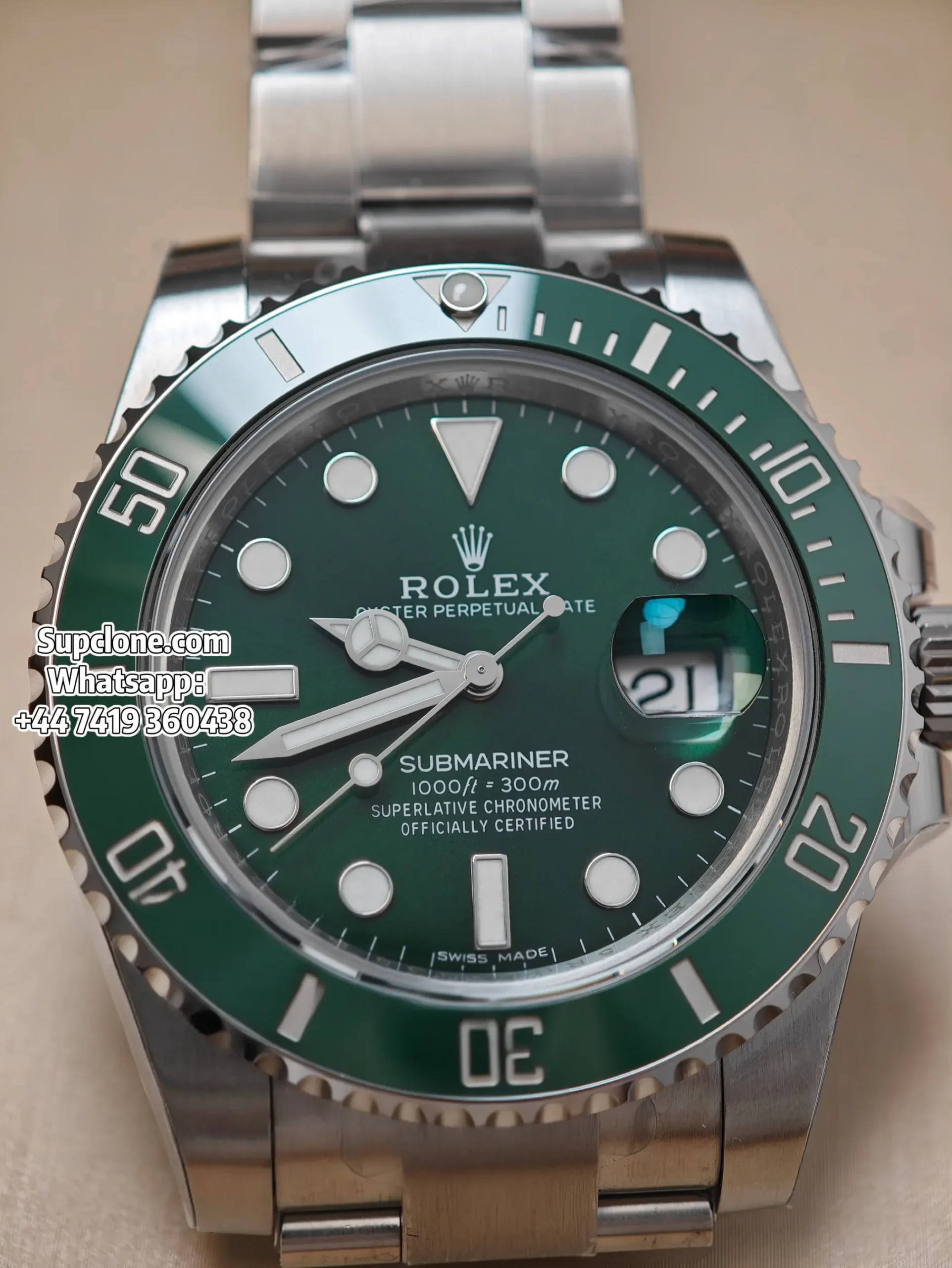 Rolex Super Clone Watches Submariner Hulk 116610LV 3135 Movement (9) Rolex Super Clone Watches Submariner Hulk 116610LV 3135 Movement