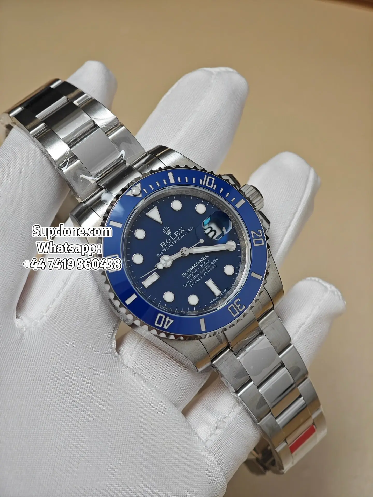 Rolex Super Clone Watches Submariner Smurf 116619LB 3135 Movement