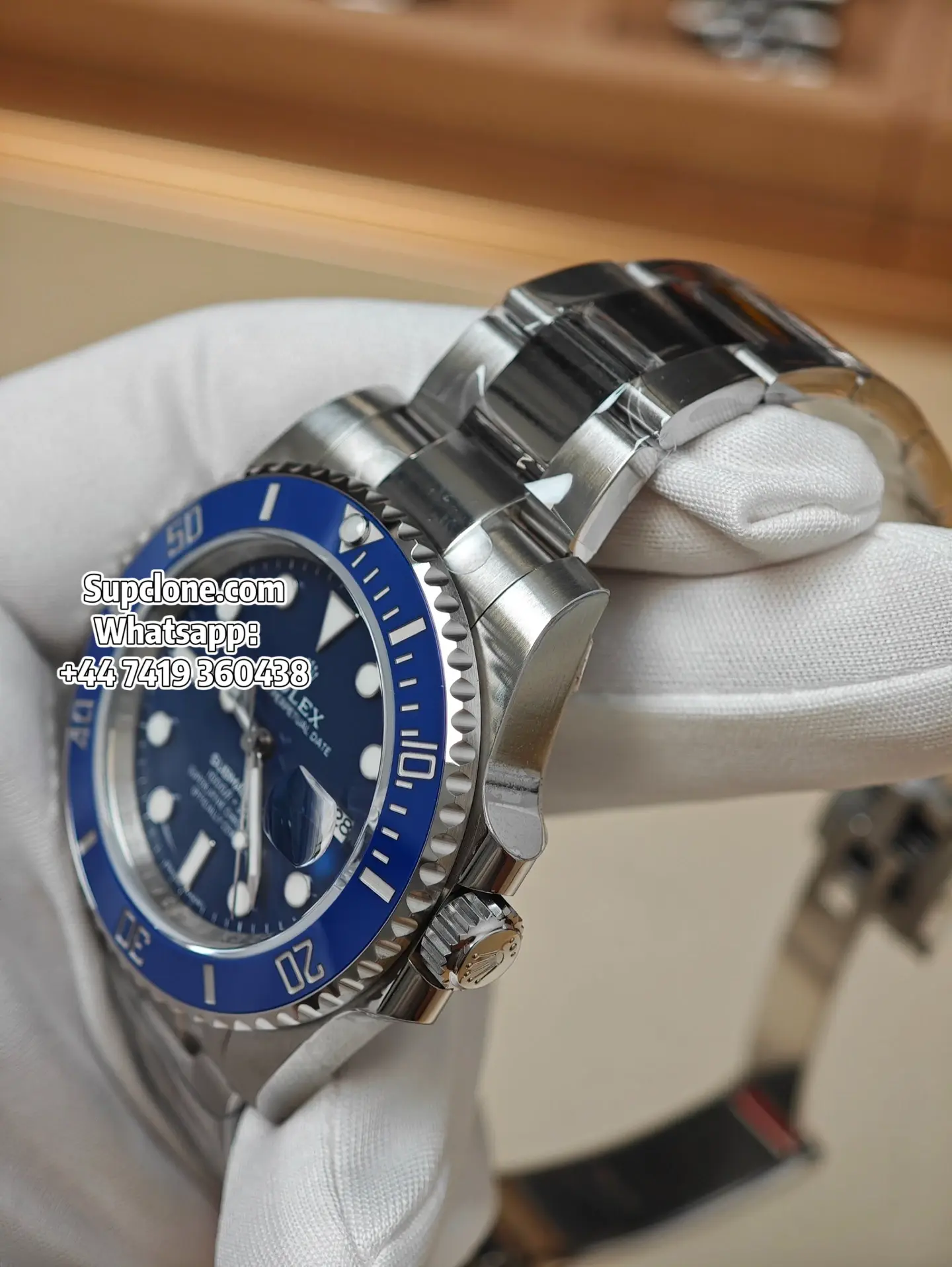 Rolex Super Clone Watches Submariner Smurf 116619LB 3135 Movement