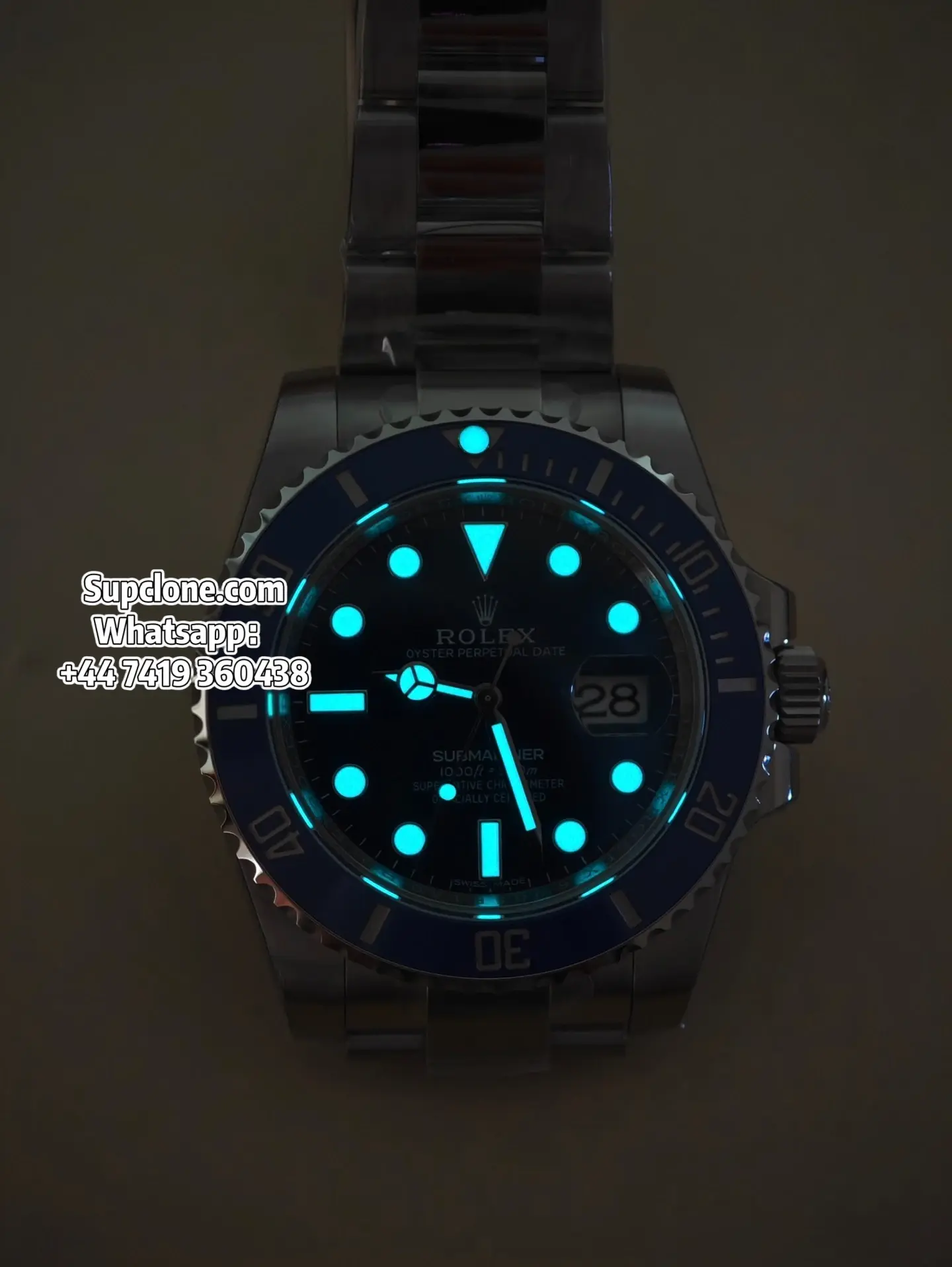 Rolex Super Clone Watches Submariner Smurf 116619LB 3135 Movement
