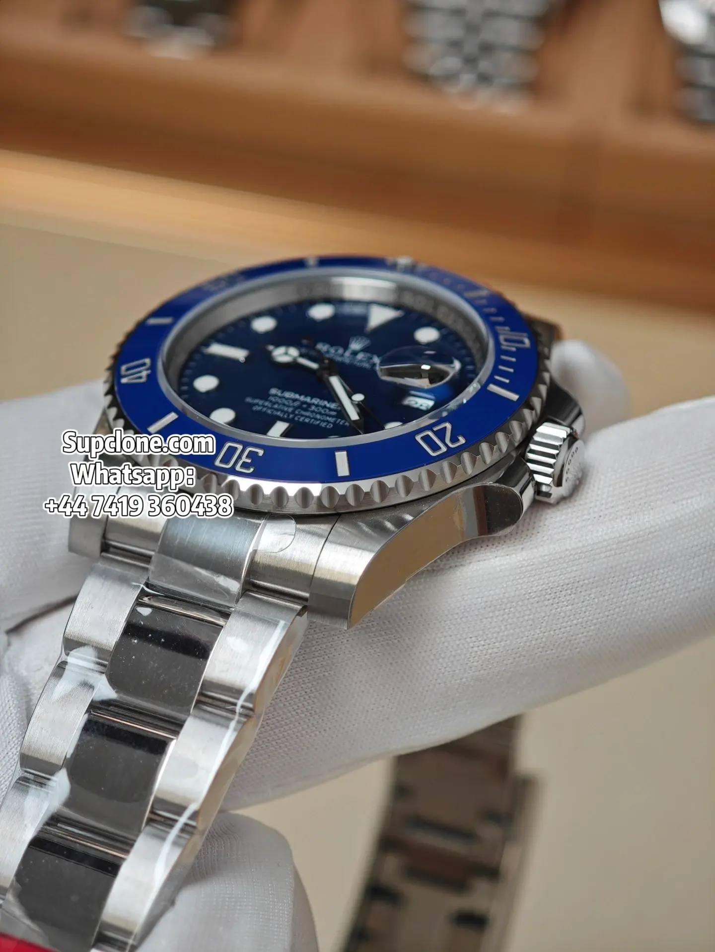 Rolex Super Clone Watches Submariner Smurf 116619LB 3135 Movement