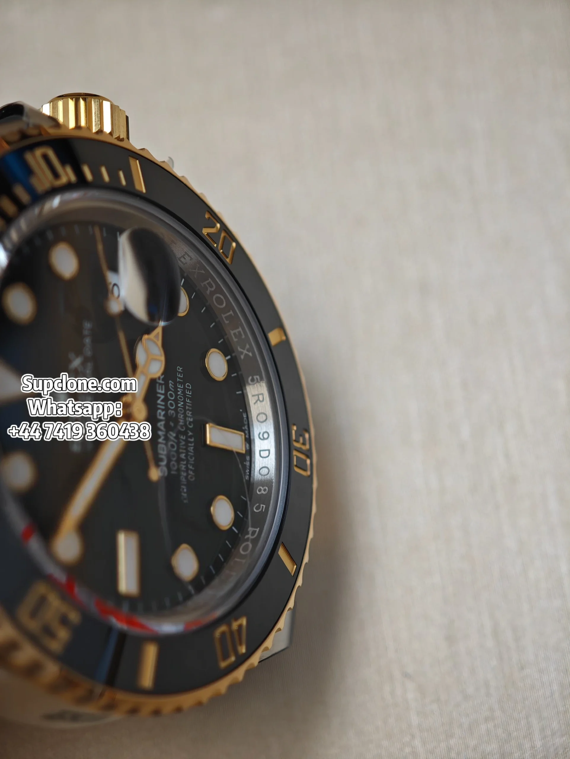 Rolex Super Clone Watches Submariner Two-Tone Gold Black M126613LN 3235 Movement