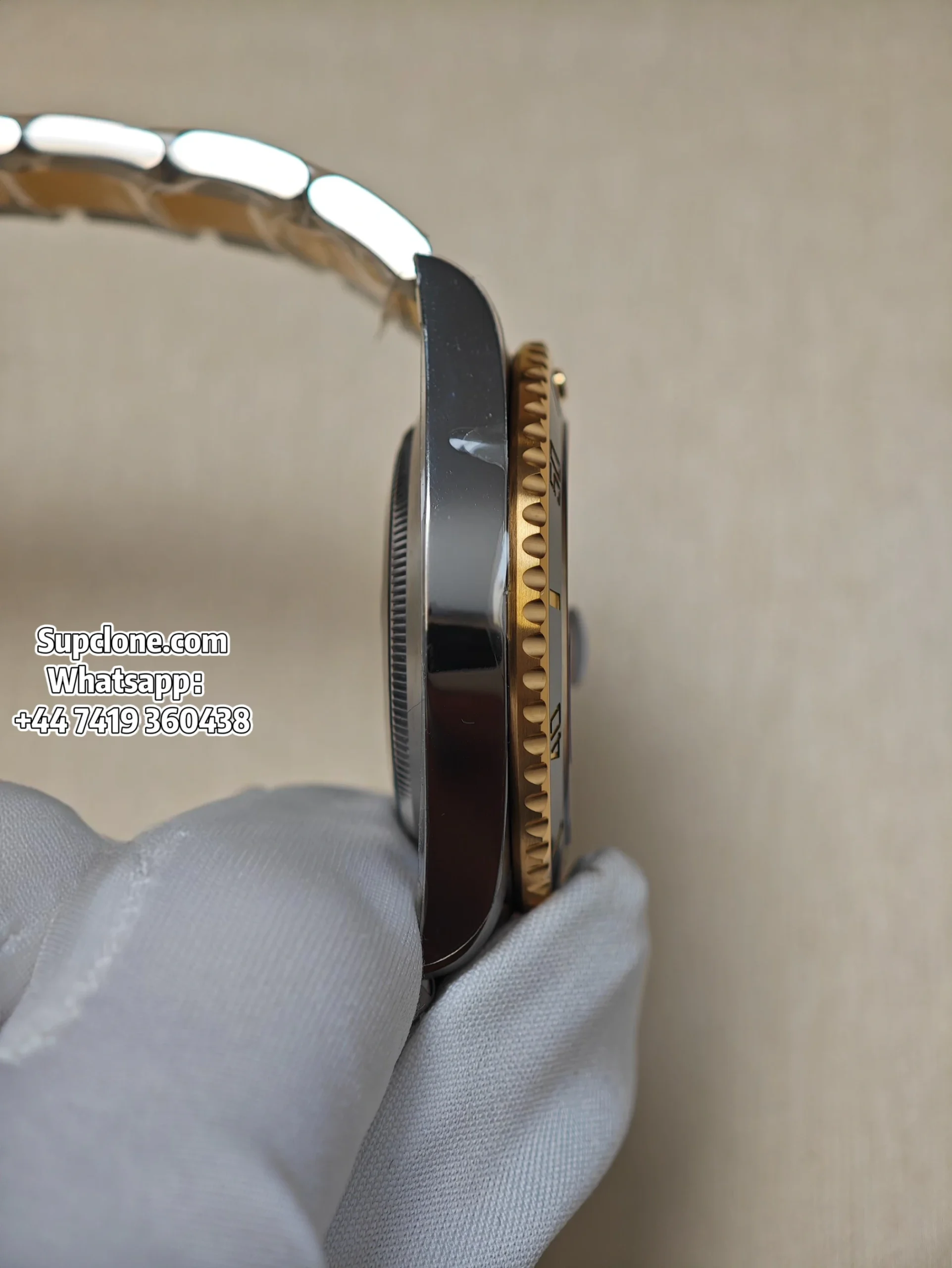 Rolex Super Clone Watches Submariner Two-Tone Gold Black M126613LN 3235 Movement