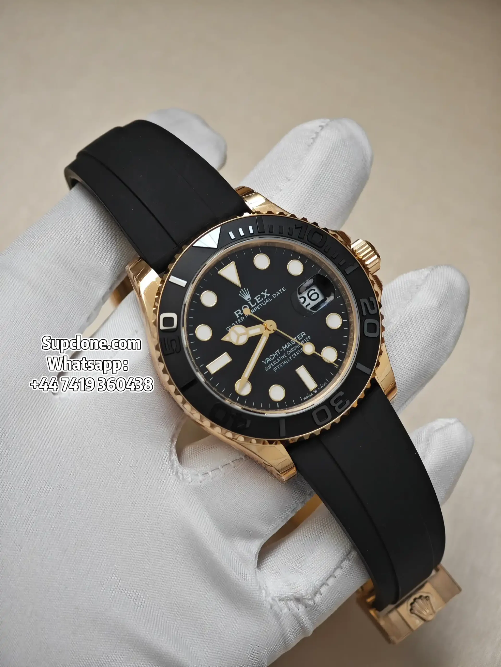 Rolex Super Clone Watches Yacht Master 18k Gold 226658 3235 Movement (1) Rolex Super Clone Watches Yacht Master 18k Gold 226658 3235 Movement