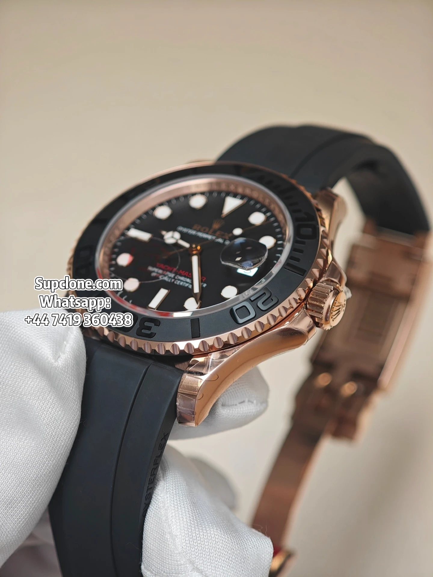 Rolex Super Clone Watches Yacht Master 18k Rose Gold m126655-0002 3235 Movement