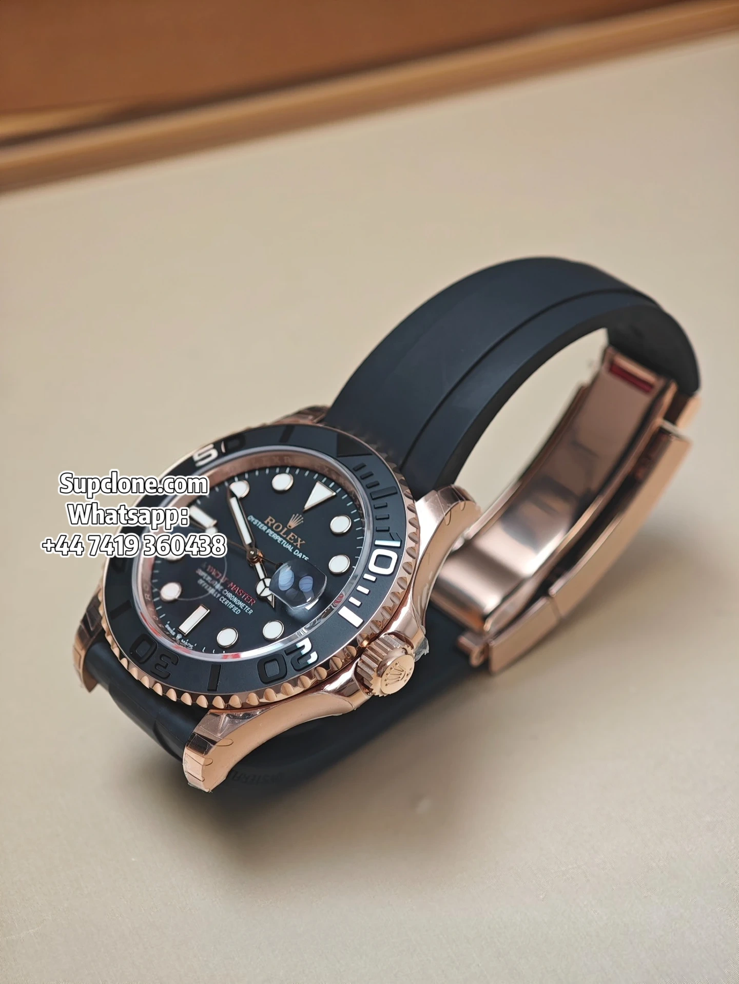 Rolex Super Clone Watches Yacht Master 18k Rose Gold m126655-0002 3235 Movement