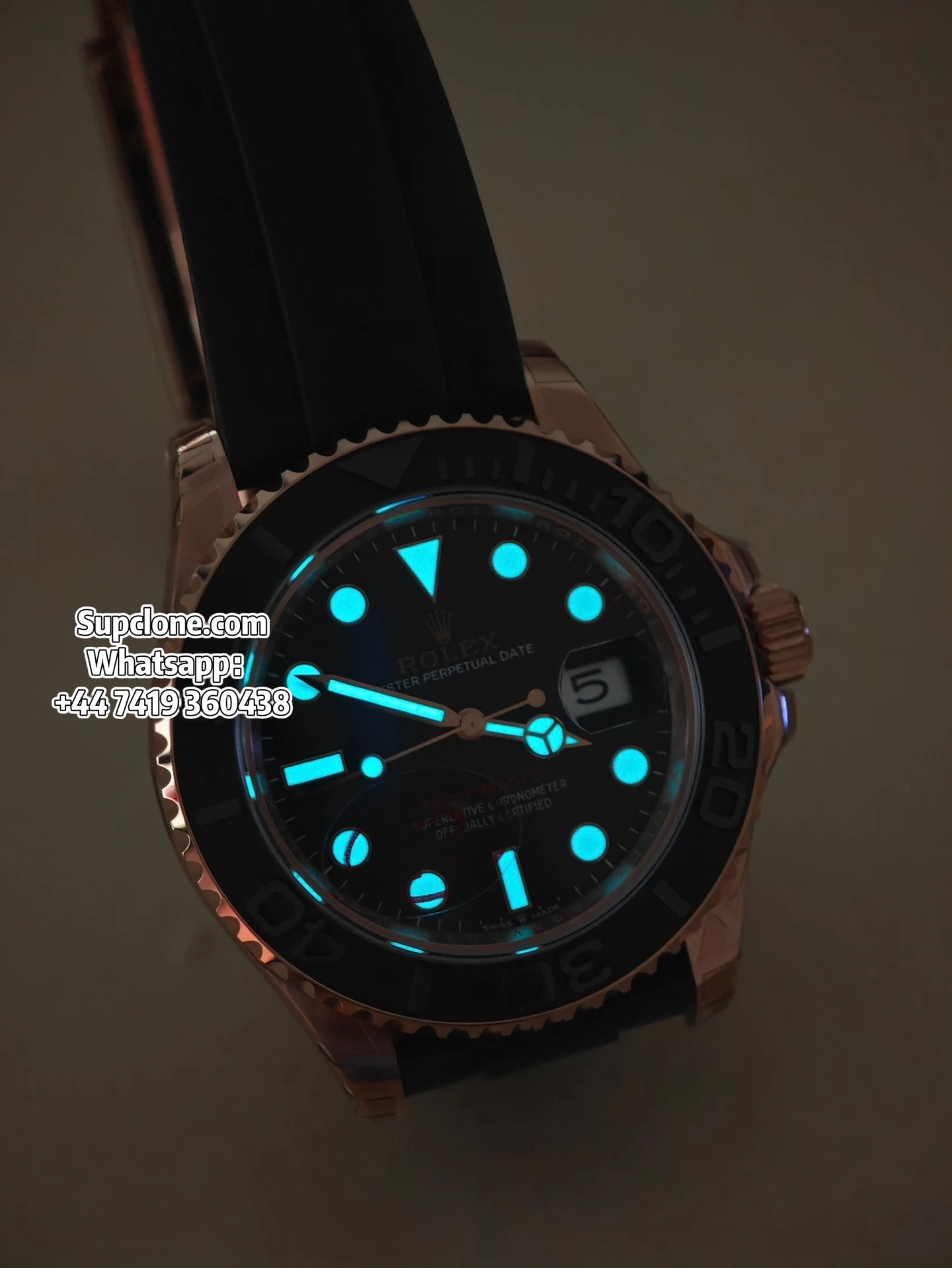 Rolex Super Clone Watches Yacht Master 18k Rose Gold m126655-0002 3235 Movement