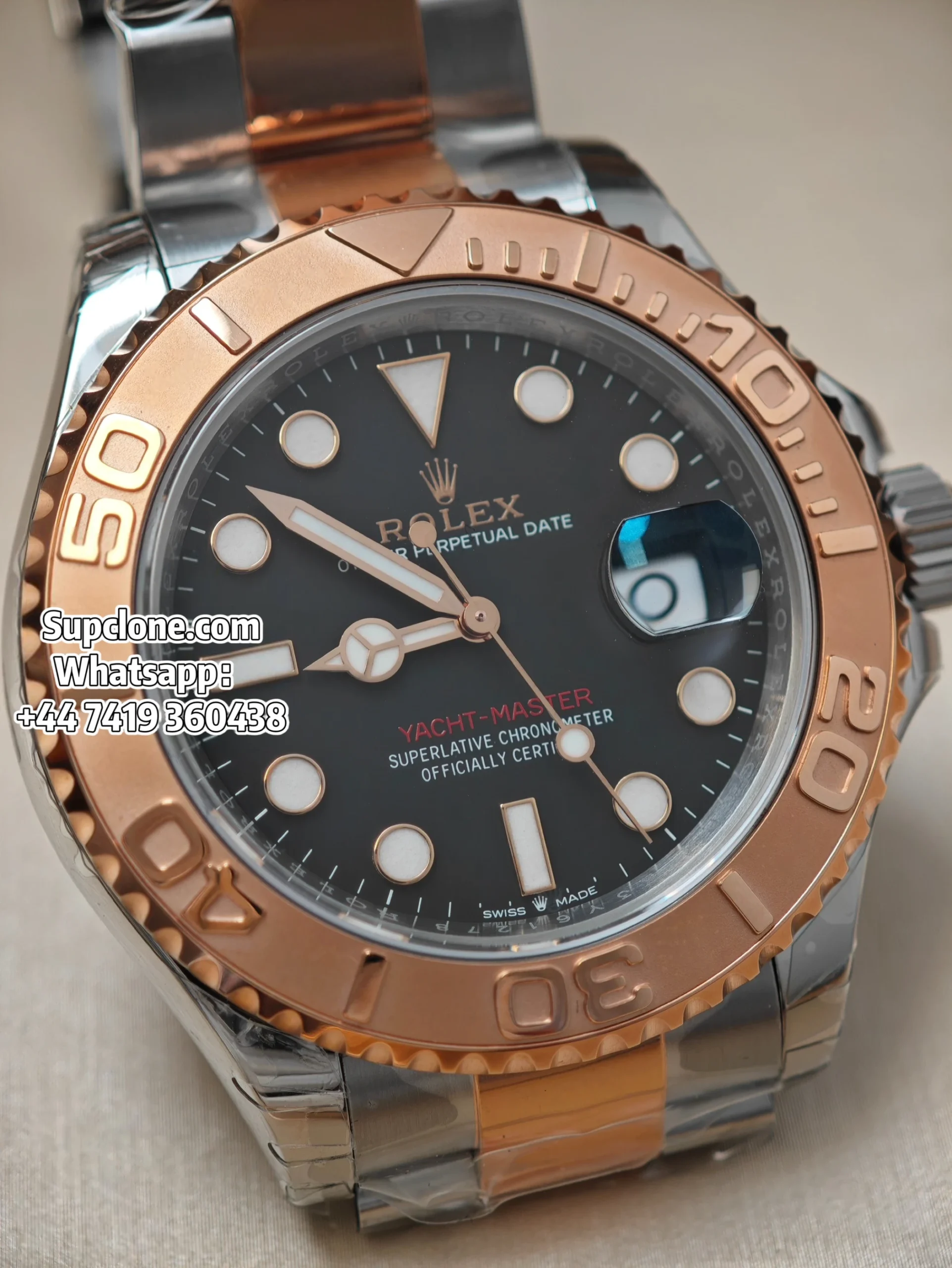 Rolex Super Clone Watches Yacht Master Rose Gold Black Dial M126621-0002 3235 Movement (12) Rolex Super Clone Watches Yacht Master Rose Gold Black Dial M126621-0002 3235 Movement