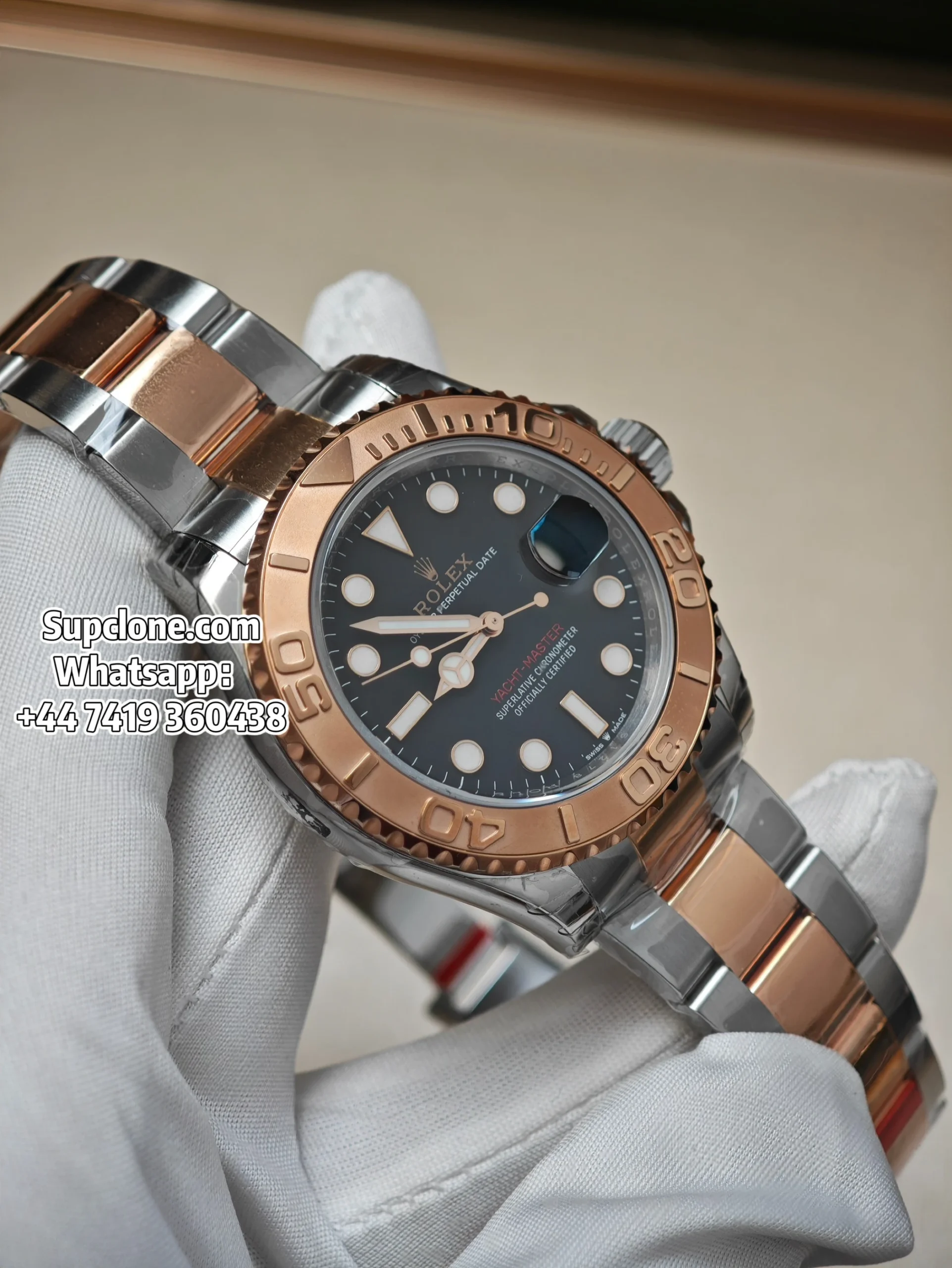 Rolex Super Clone Watches Yacht Master Rose Gold Black Dial M126621-0002 3235 Movement (16) Rolex Super Clone Watches Yacht Master Rose Gold Black Dial M126621-0002 3235 Movement