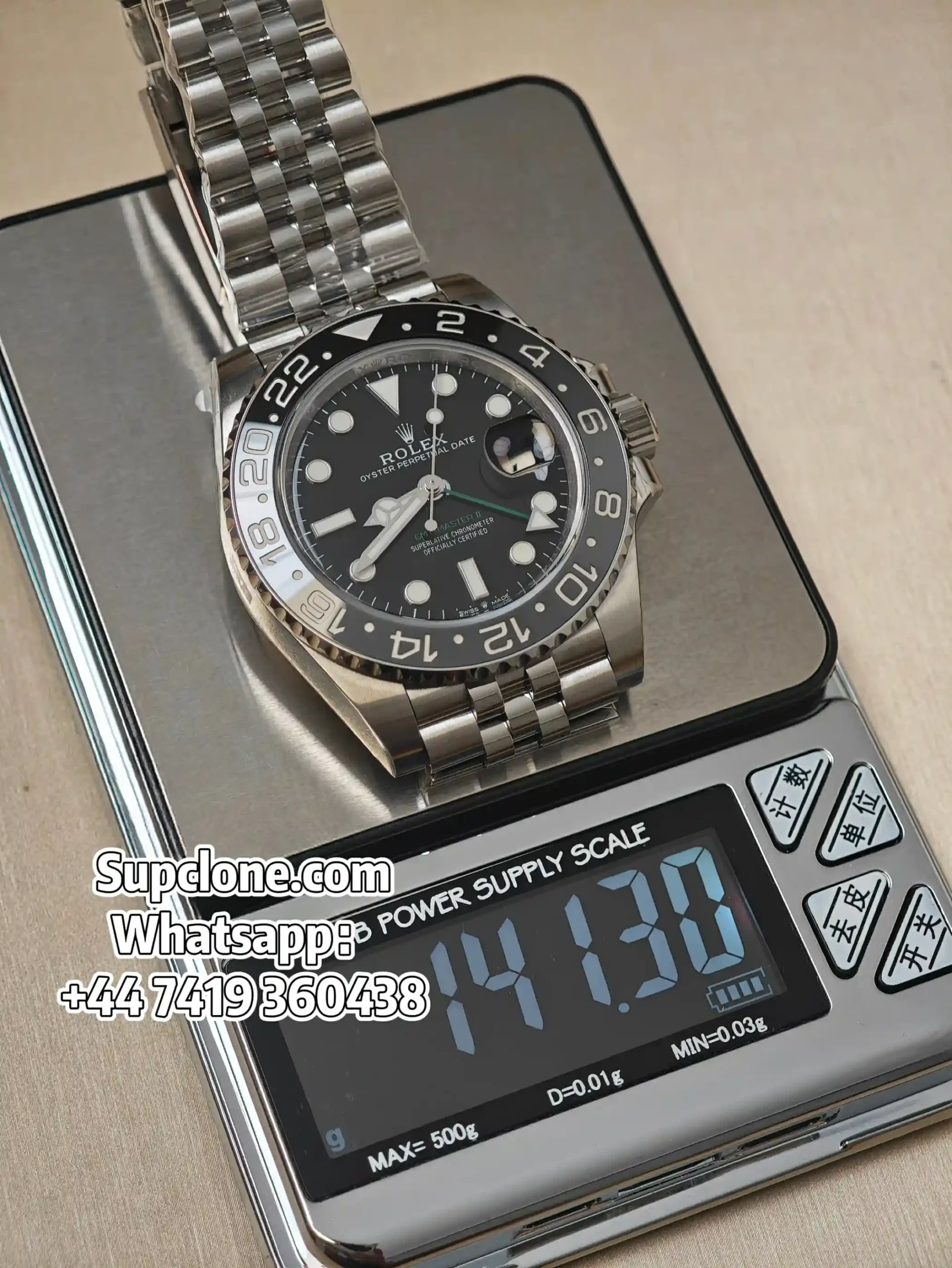Super Clone Rolex GMT-Master II Bruce Wayne Weight
