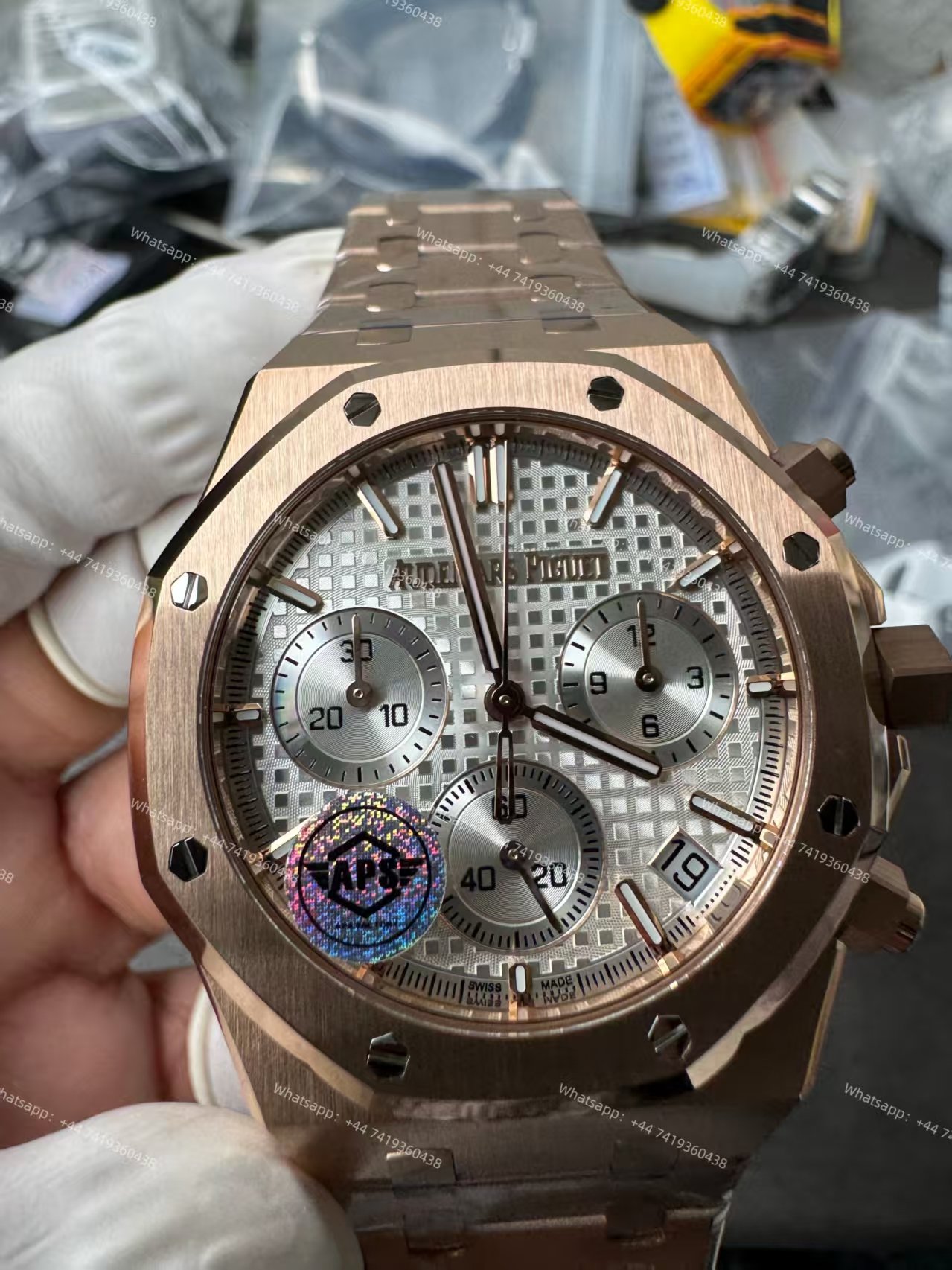 Audemars Piguet Super Clone Royal Oak Rose Gold White Dial 26240 Chronograph 41mm Cal.4401