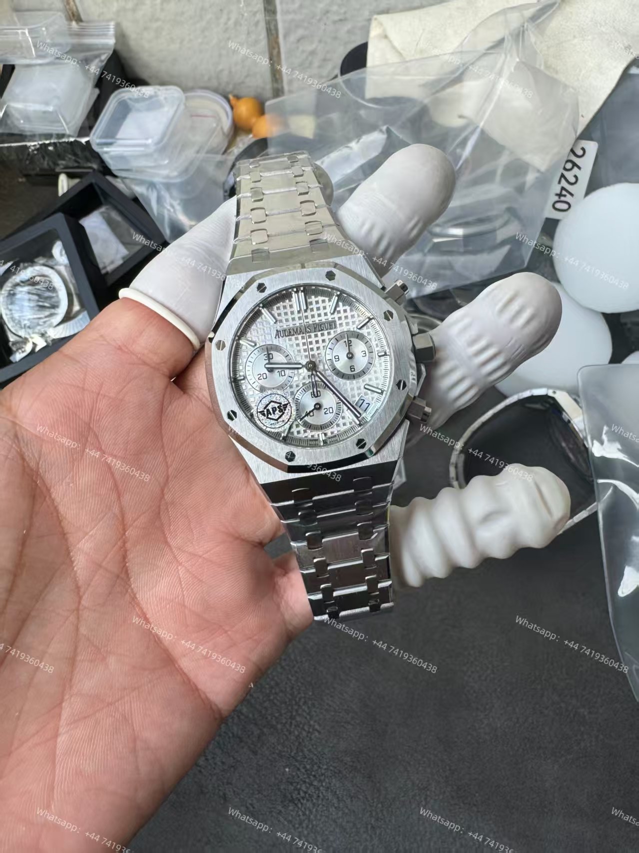 Audemars Piguet Super Clone Royal Oak White Dial 26240 Chronograph 41mm Cal.4401