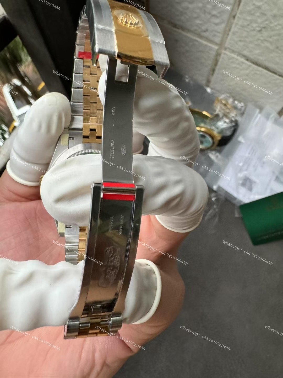 Rolex Datejust M126303-0020 1:1 Replica Oystersteel & Yellow Gold Green Roman Dial Jubilee 41MM 3235 Movement Super Clone Watch