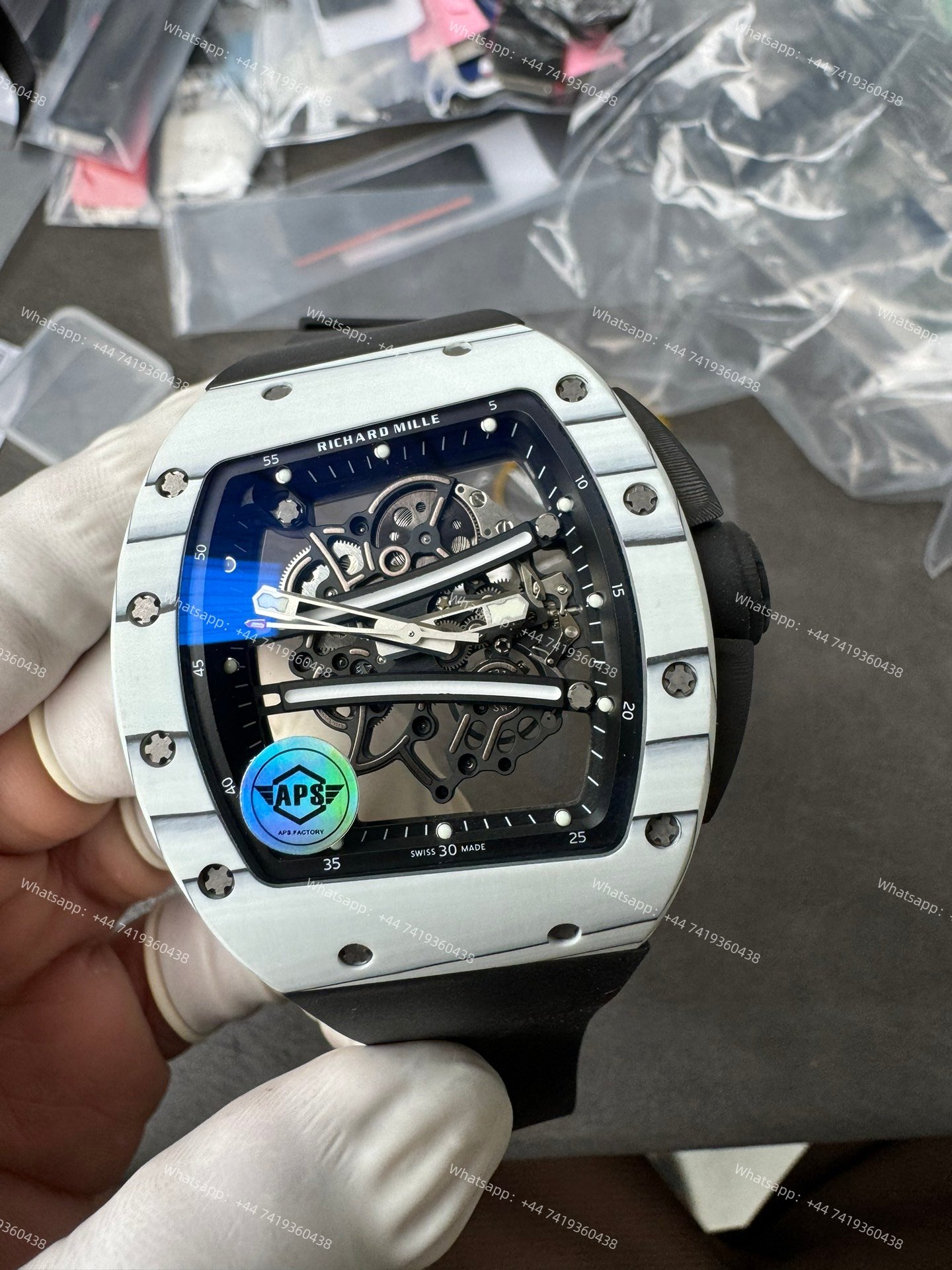 Super Clone Richard Mille RM 67-02 Carbon TPT Skeleton Tourbillon 1:1 Replica Watch