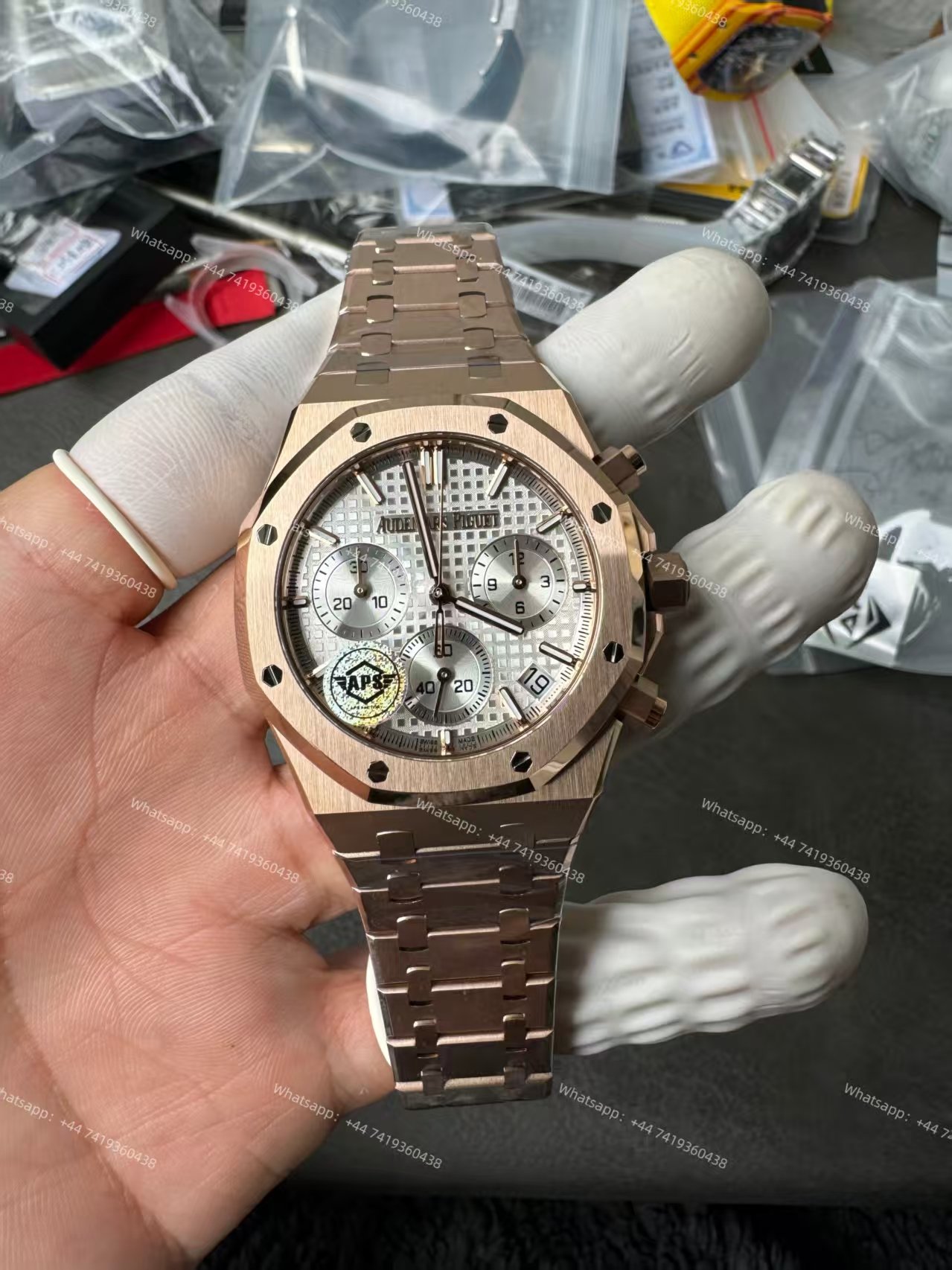 Audemars Piguet Super Clone Royal Oak Rose Gold White Dial 26240 Chronograph 41mm Cal.4401
