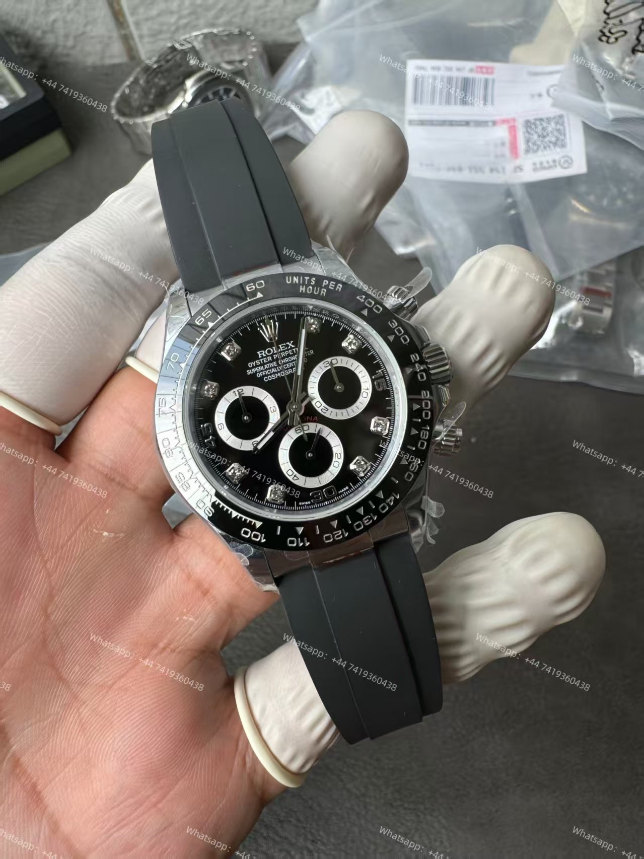 Rolex Daytona Replica Watch – M116519LN-0025 Black Diamond Dial 1:1 Super Clone 4130