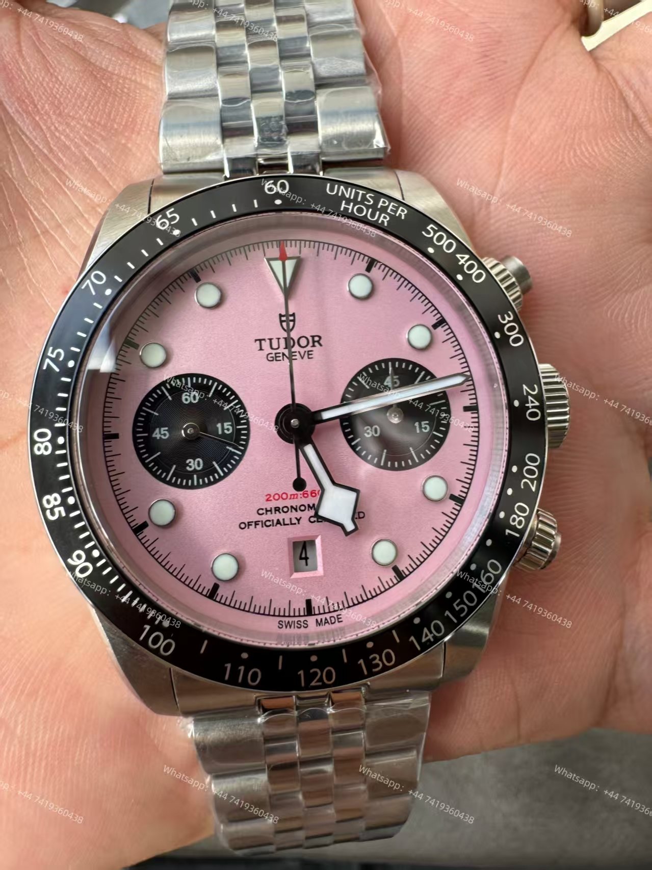 Tudor Super Clone Black Bay Chronograph M79360N-0019 Pink Dial