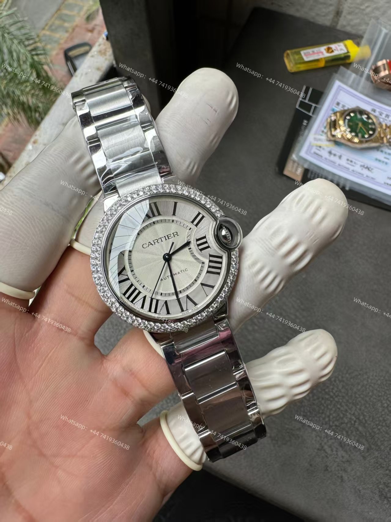 Cartier Super Clone Ballon Bleu Diamond bezel 42MM