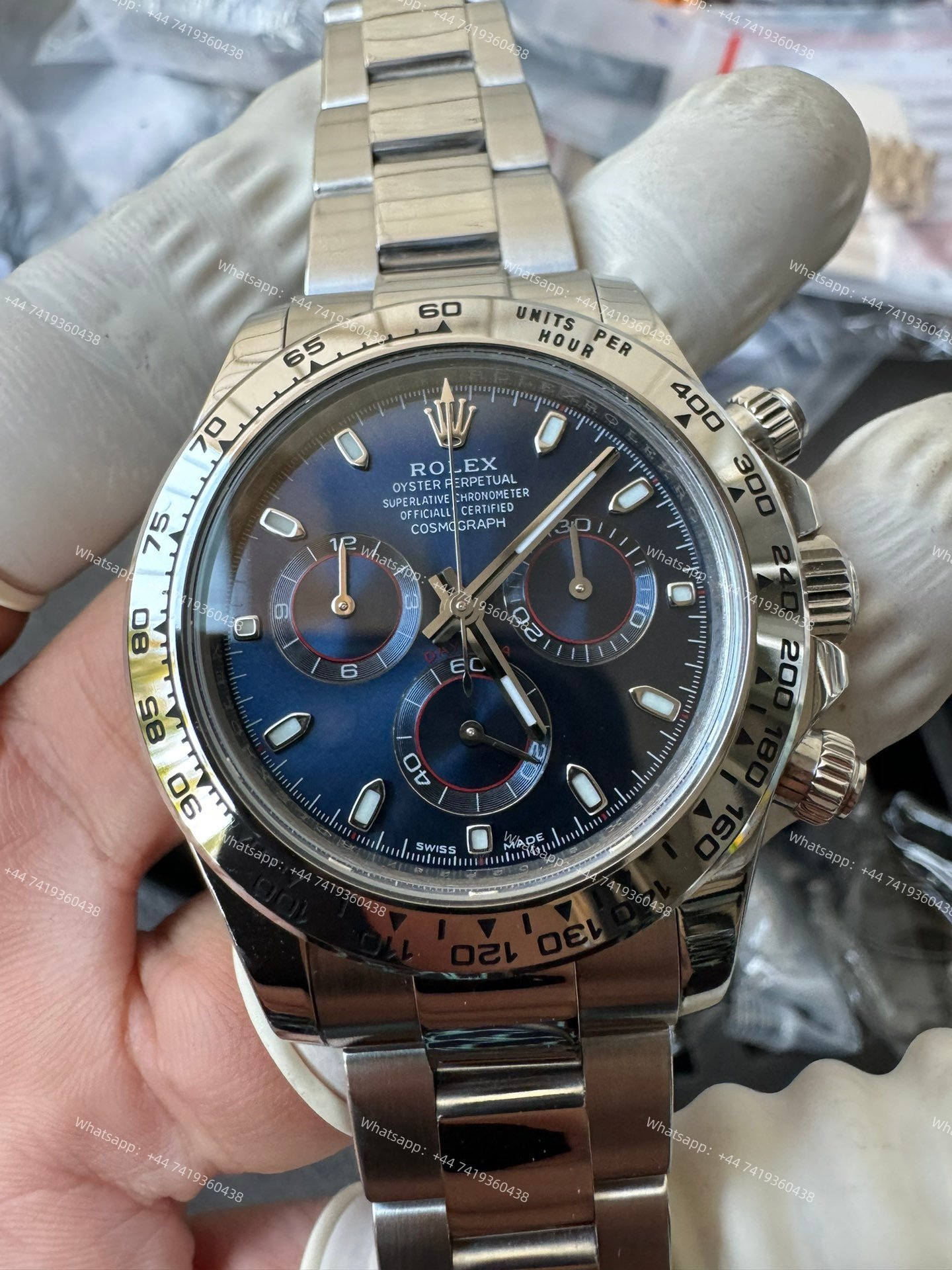 Rolex Daytona 1:1 Replica – M116509-0071 Blue Dial Steel Case 4130 Super Clone Watch