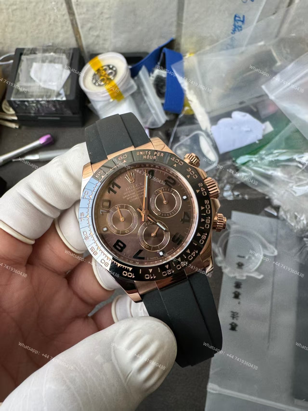 Rolex Daytona Super Clone M116515LN-0015 Rose Gold Chocolate Dial 4130 Movement