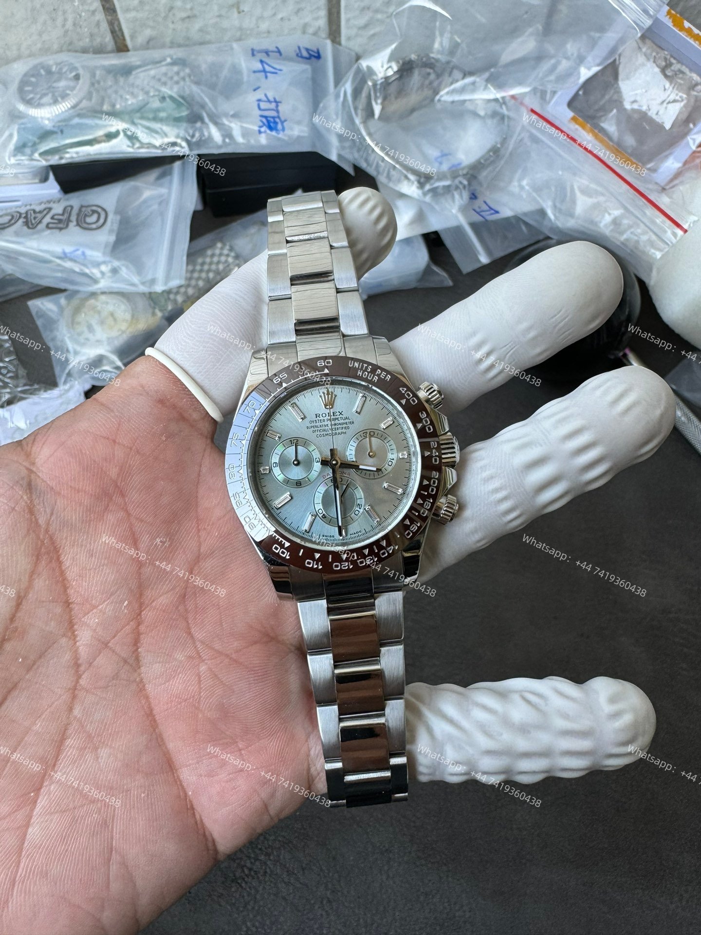 Rolex Daytona M116506-0002 Ice Blue Dial 1:1 Replica Watch – Platinum Tone Super Clone 4130