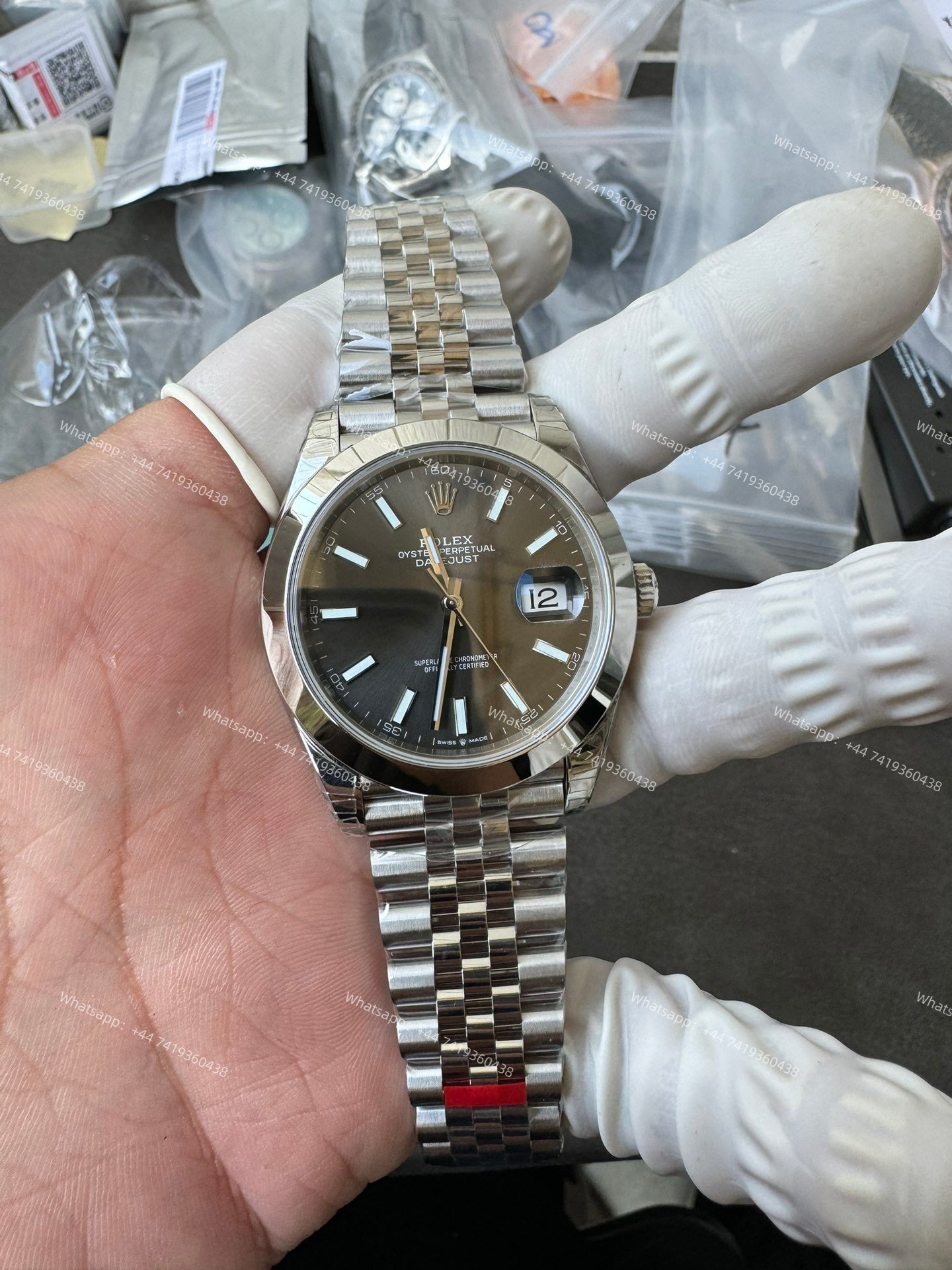 Rolex Datejust M126300-0008 1:1 Replica Gray Dial Jubilee 41MM 3235 Movement Super Clone Watch