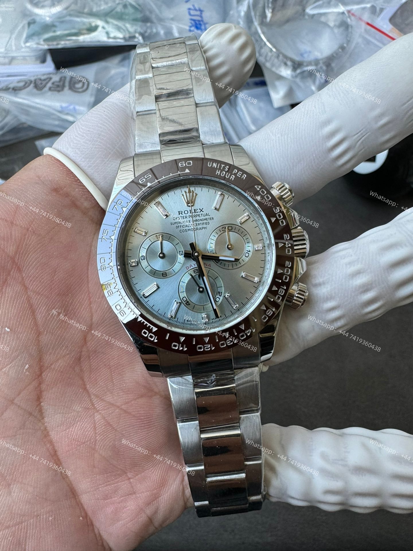 Rolex Daytona M116506-0002 Ice Blue Dial 1:1 Replica Watch – Platinum Tone Super Clone 4130