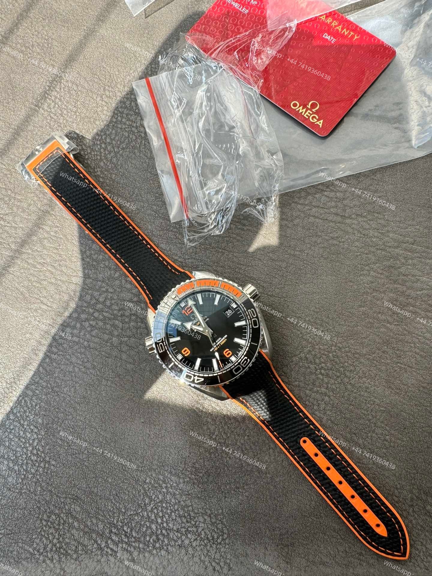 Omega Super Clone Seamaster Planet Ocean 600M 215.30.44.21.01.002 43.5mm Black Ceramic Dial Rubber Strap