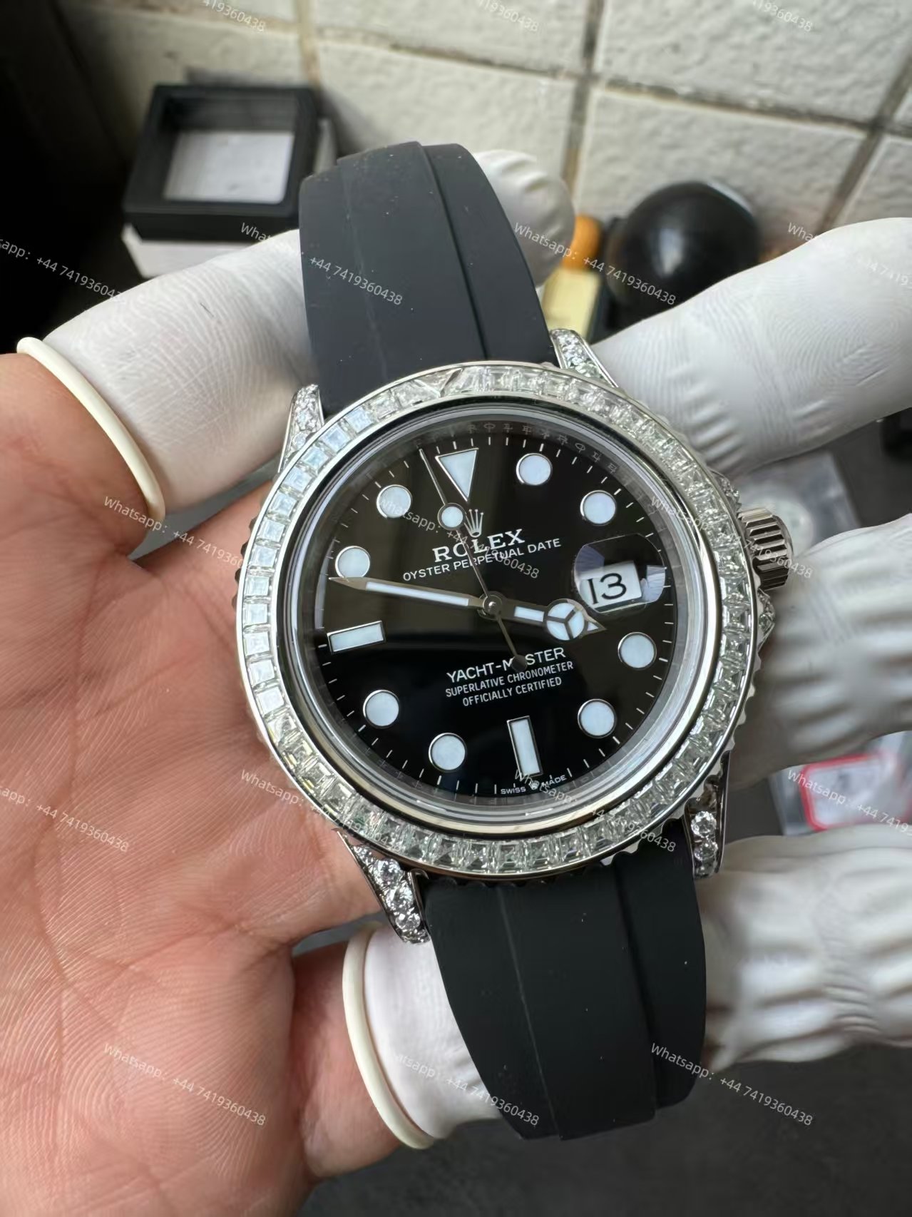 Rolex Yacht-Master 226679TBR 1:1 Replica 42MM Moissanite Diamond Lugs and Dial 3235 Movement Super Clone Watch