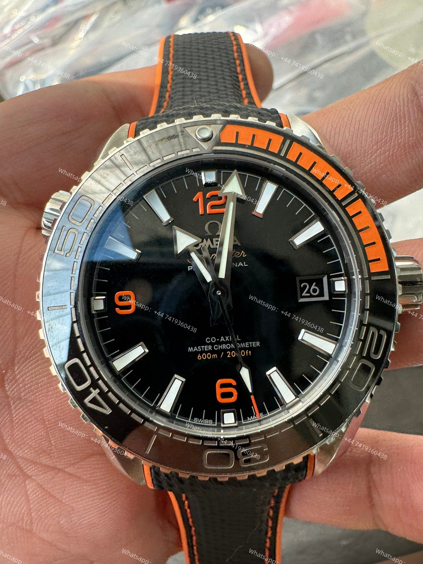 Omega Super Clone Seamaster Planet Ocean 600M 215.30.44.21.01.002 43.5mm Black Ceramic Dial Rubber Strap