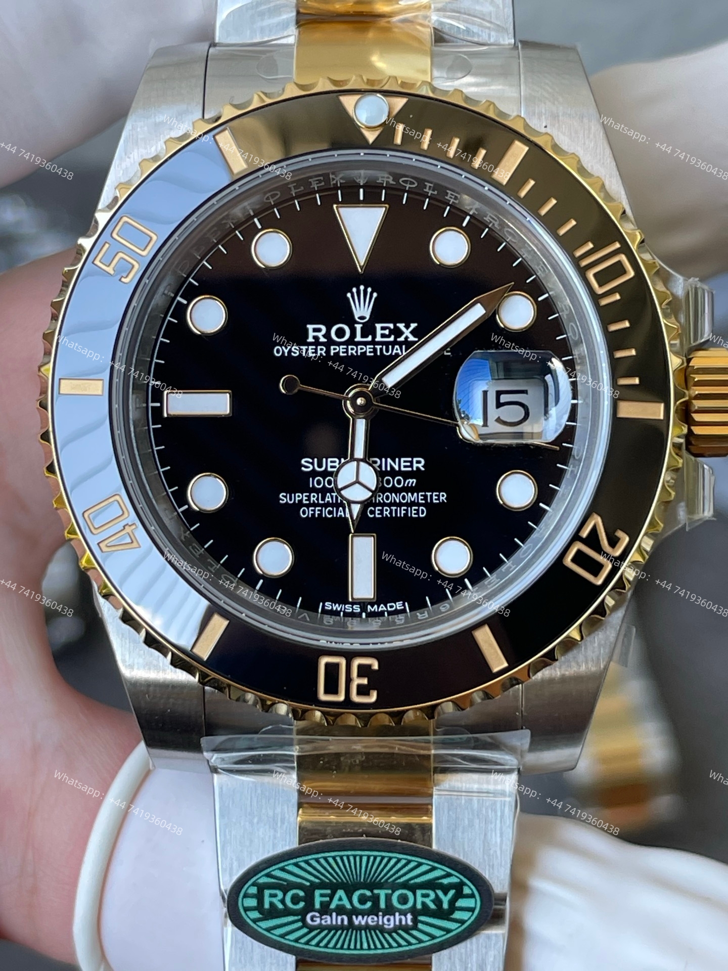 Rolex Submariner Gold Black Dial Submariner 116613LB 3135 Movement 40mm Best Super Clone
