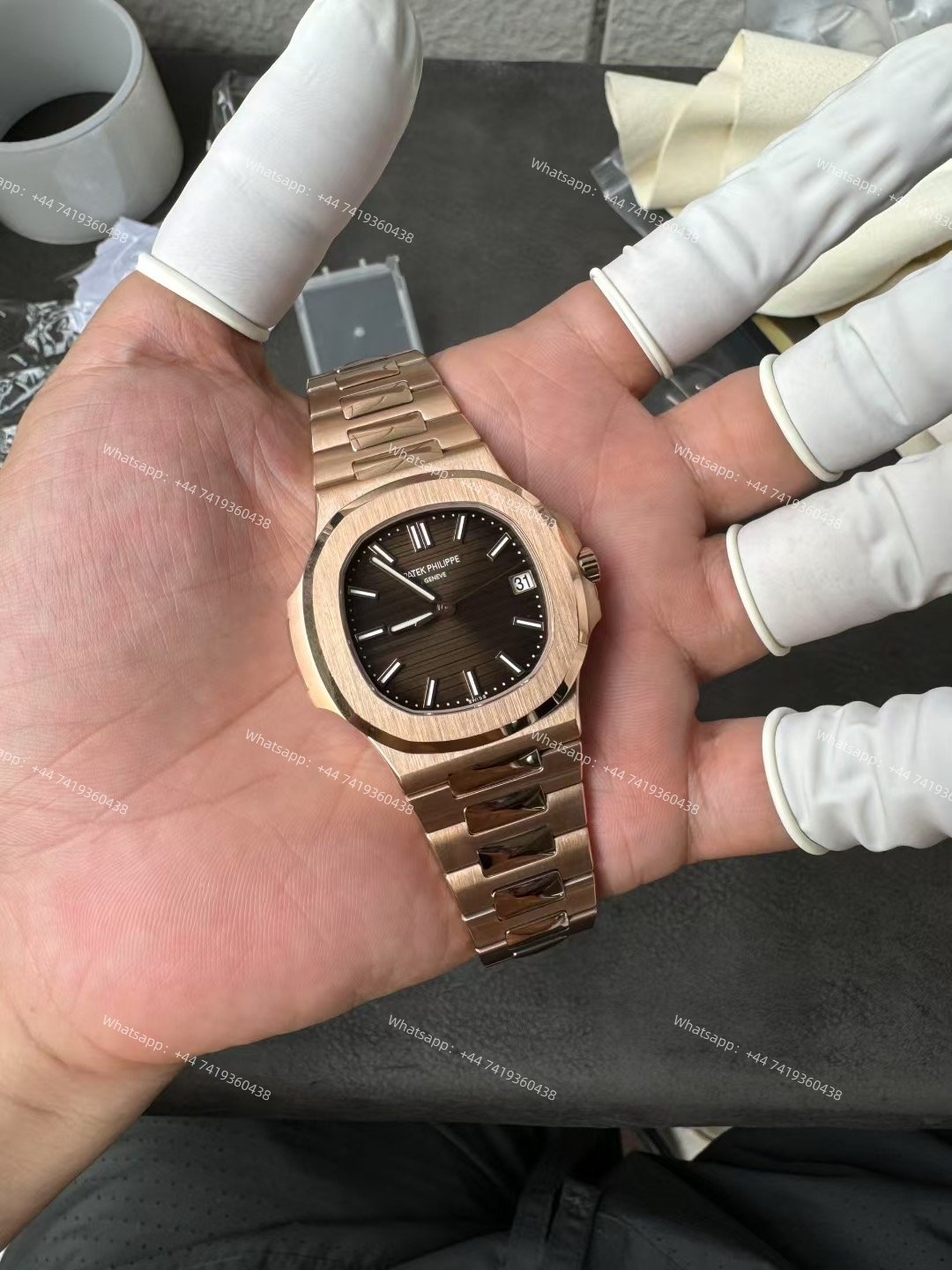 Patek Philippe Super Clone Nautilus 5711 Rose Gold Brown Dial 40MM