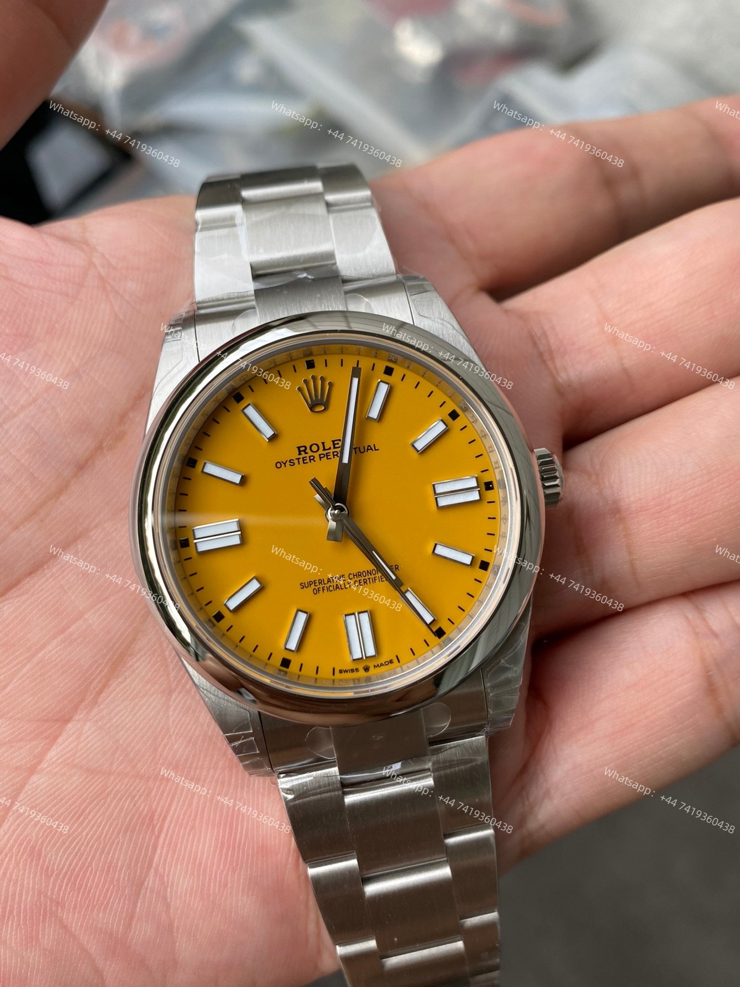 Rolex Super Clone Oyster Perpetual M124300-0004 Yellow Dial 41MM 3230 Movement