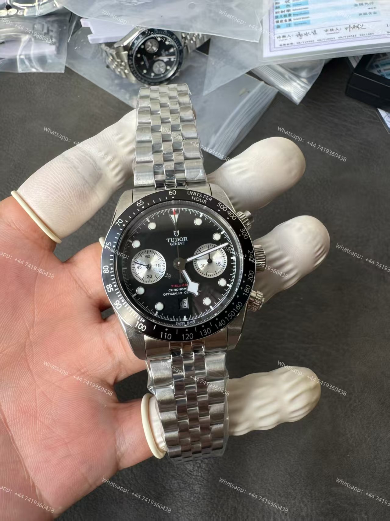 Tudor Super Clone Black Bay Chronograph M79360N-0013 Black Dial