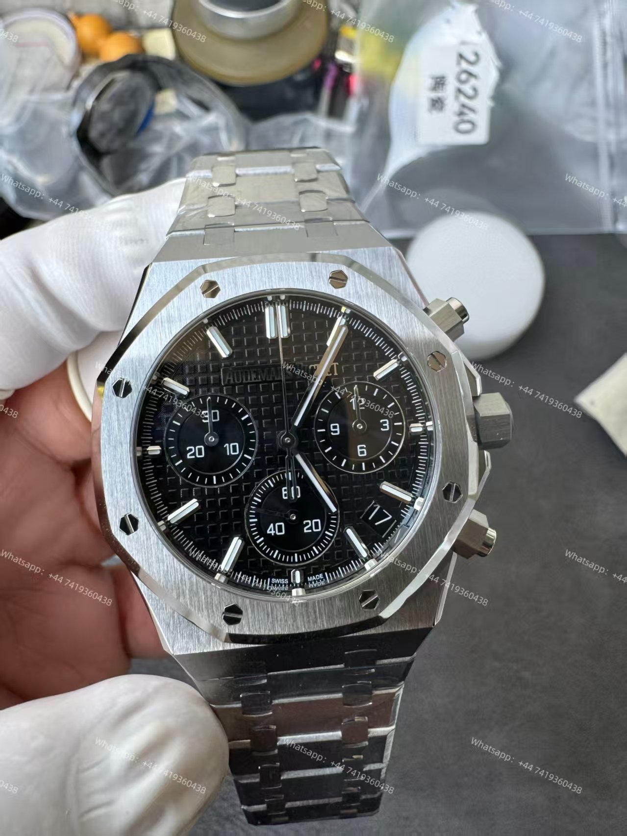 Audemars Piguet Super Clone Royal Oak Black Dial 26240 Chronograph 41mm Cal.4401