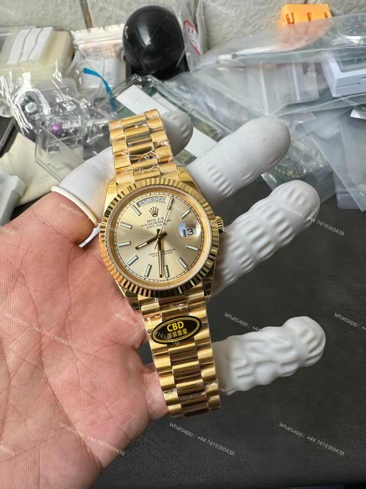 Rolex Day-Date m228238-0003 Gold dial President bracelet 3255 Movement (40mm) Best Super Clone