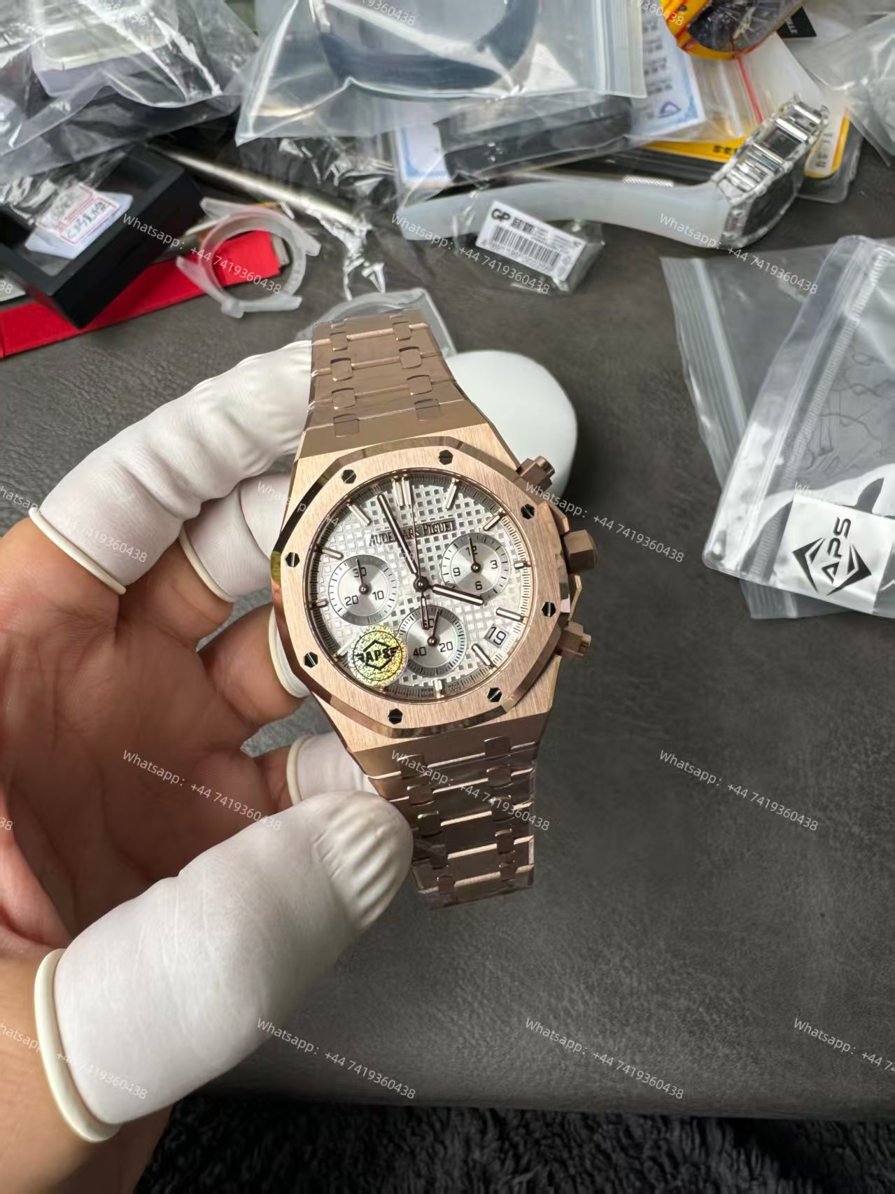 Audemars Piguet Super Clone Royal Oak Rose Gold White Dial 26240 Chronograph 41mm Cal.4401