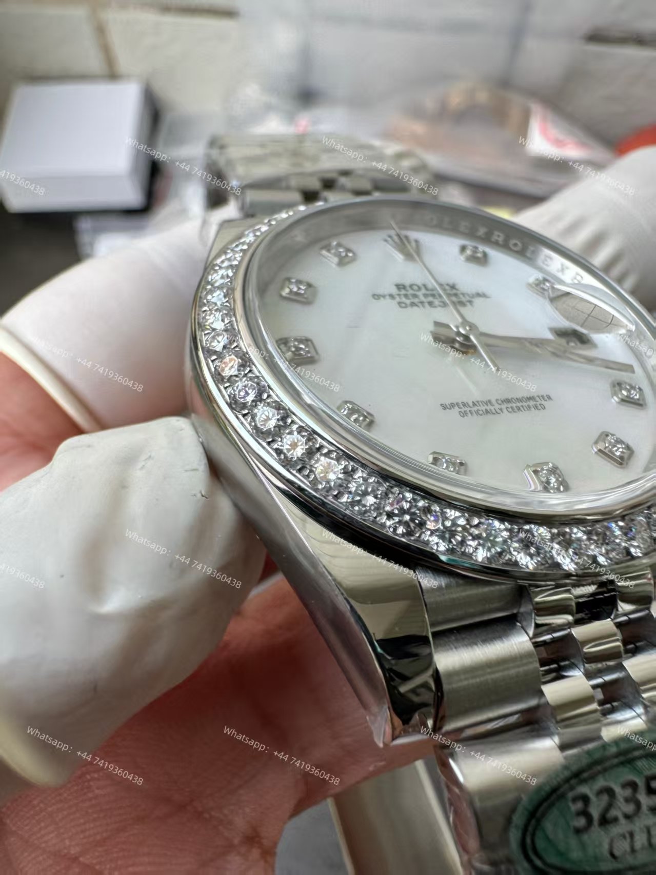 Rolex Datejust M126334-0020 1:1 Replica Mother of Pearl Diamond Dial Jubilee 41MM 3235 Movement Super Clone Watch