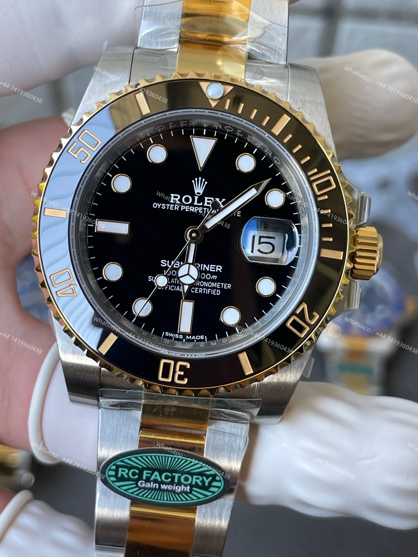 Rolex Submariner Gold Black Dial Submariner 116613LB 3135 Movement 40mm Best Super Clone
